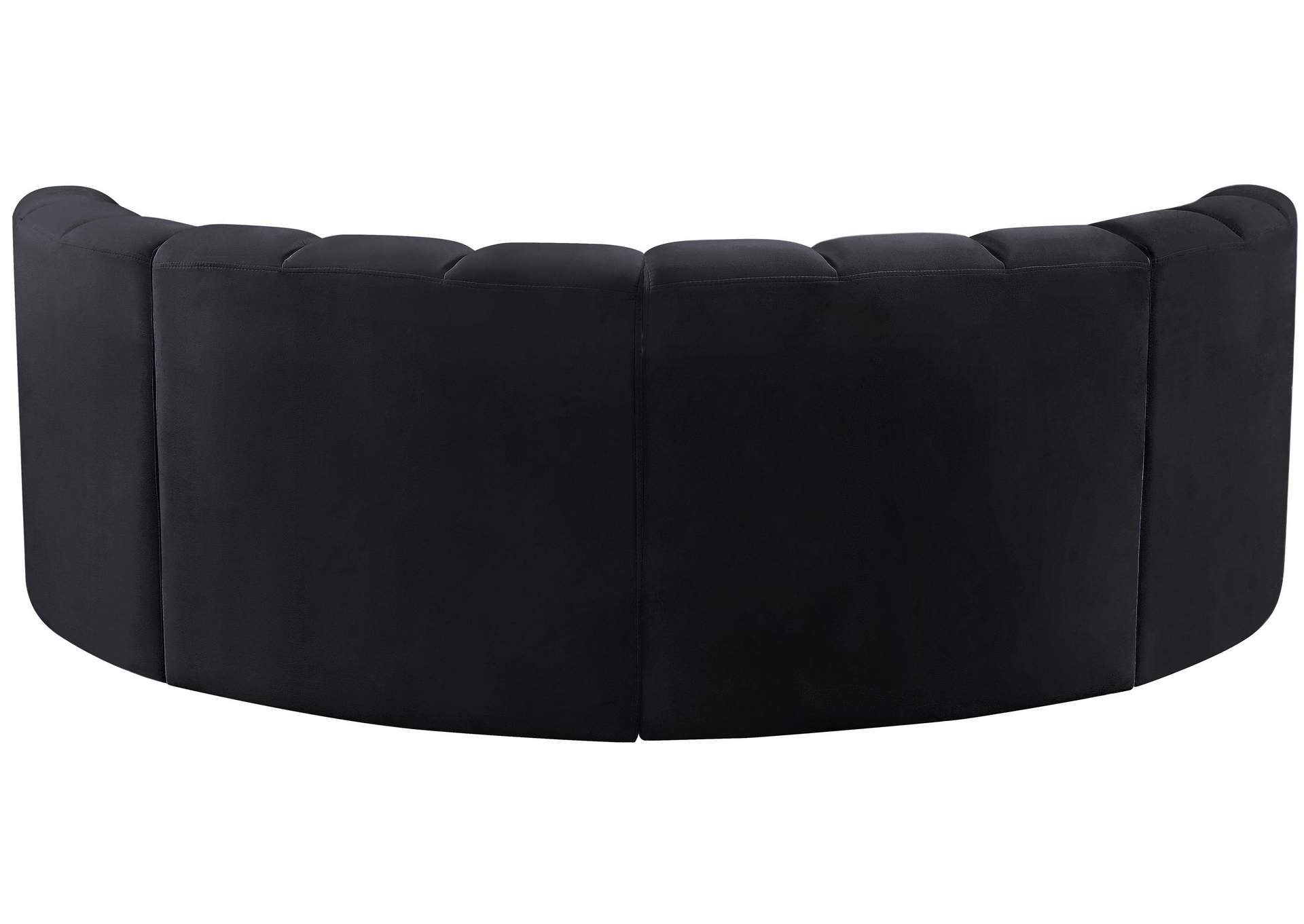 Arc Black Velvet Modular Sofa,Meridian Furniture