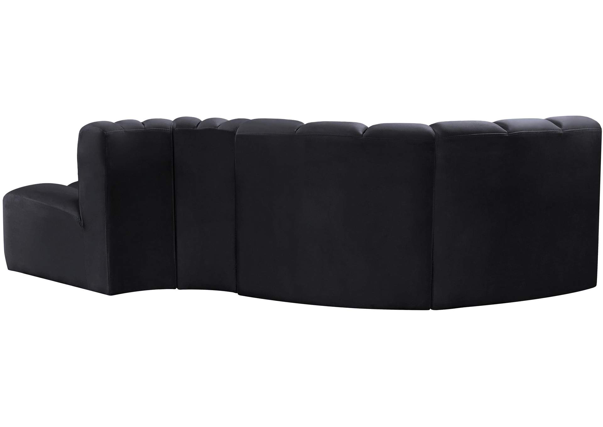 Arc Black Velvet Modular Sofa,Meridian Furniture