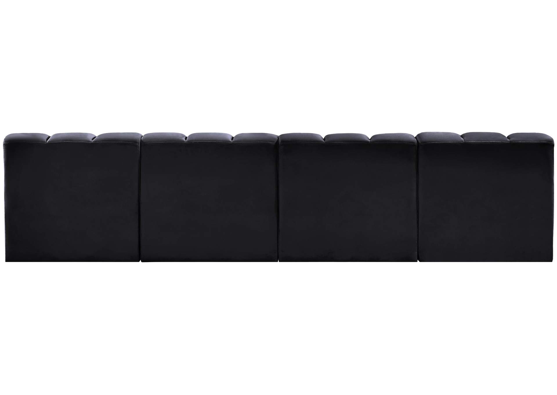 Arc Black Velvet Modular Sofa,Meridian Furniture