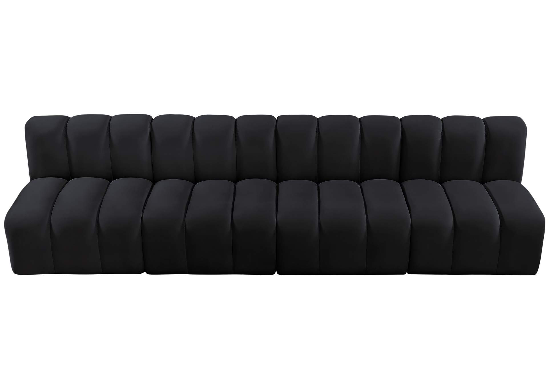 Arc Black Velvet Modular Sofa,Meridian Furniture