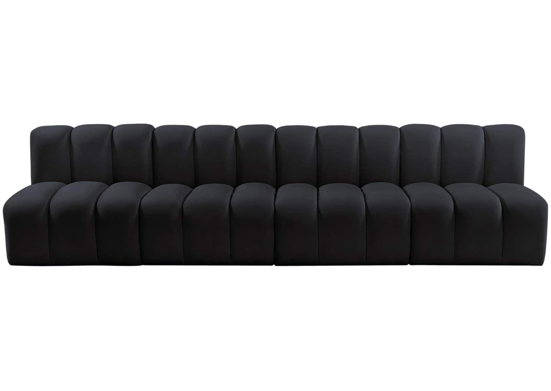 Arc Black Velvet Modular Sofa,Meridian Furniture