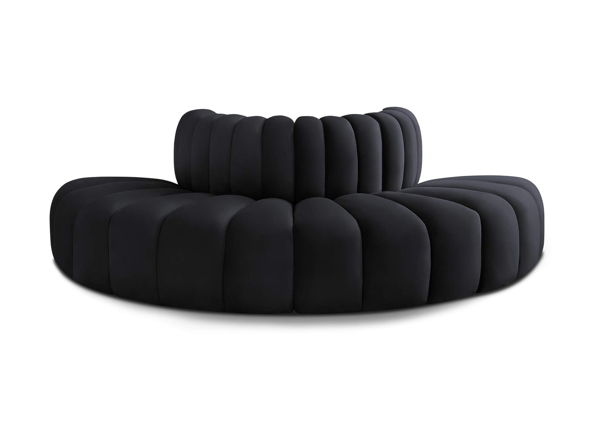 Arc Black Velvet Modular Sofa,Meridian Furniture