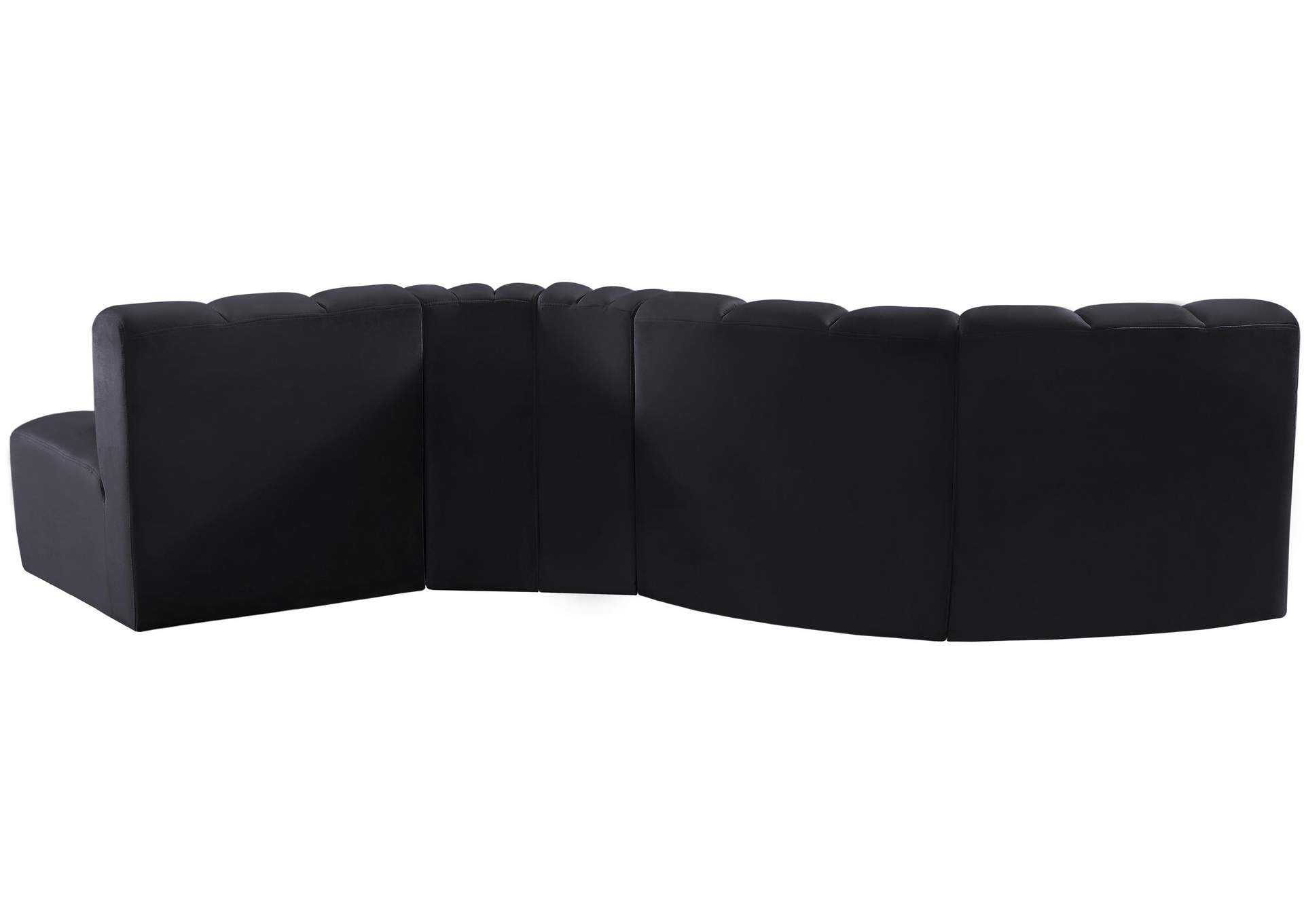 Arc Black Velvet Modular Sofa,Meridian Furniture