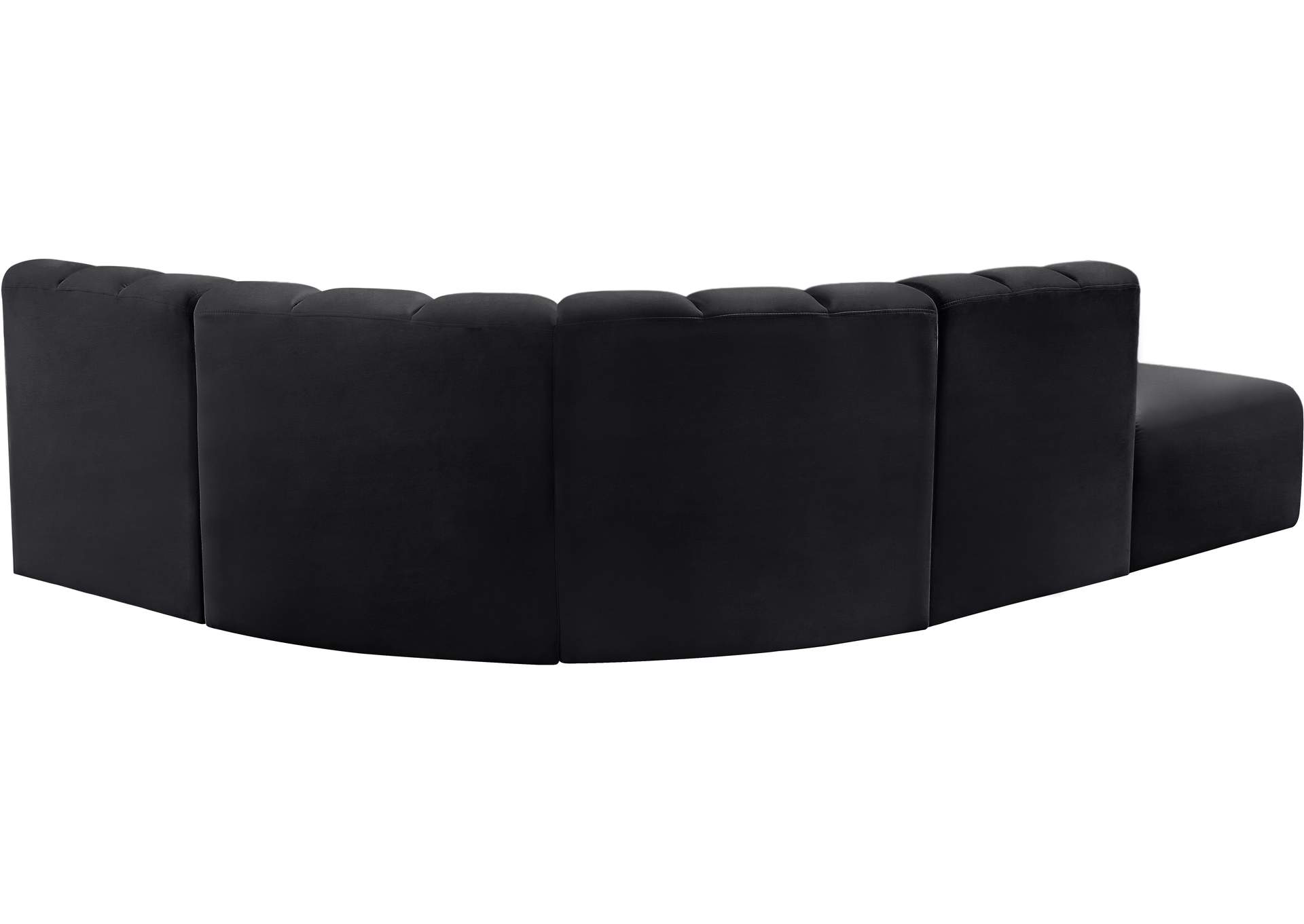 Arc Black Velvet Modular Sofa,Meridian Furniture