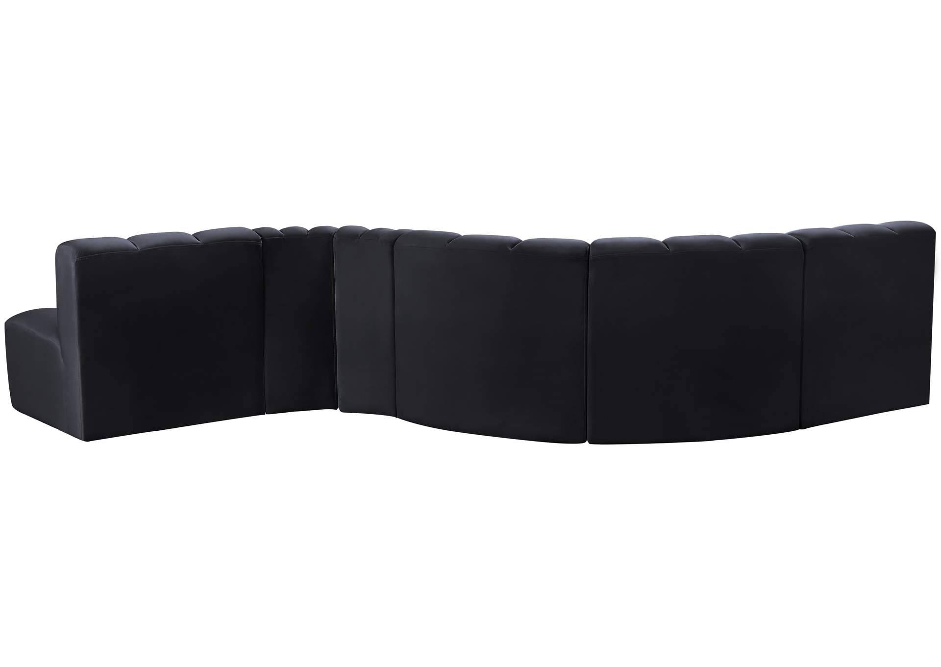 Arc Black Velvet Modular Sofa,Meridian Furniture