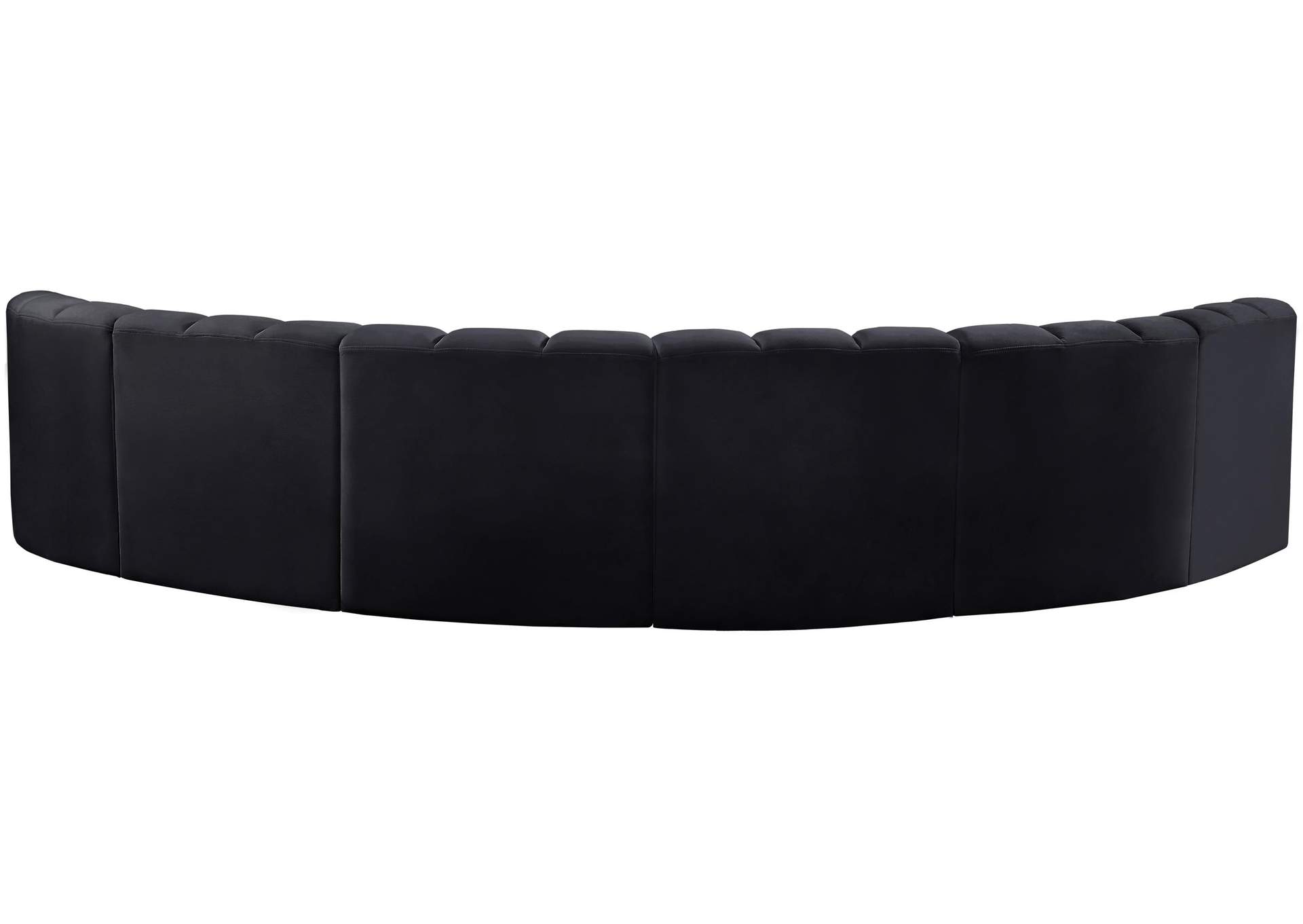 Arc Black Velvet Modular Sofa,Meridian Furniture