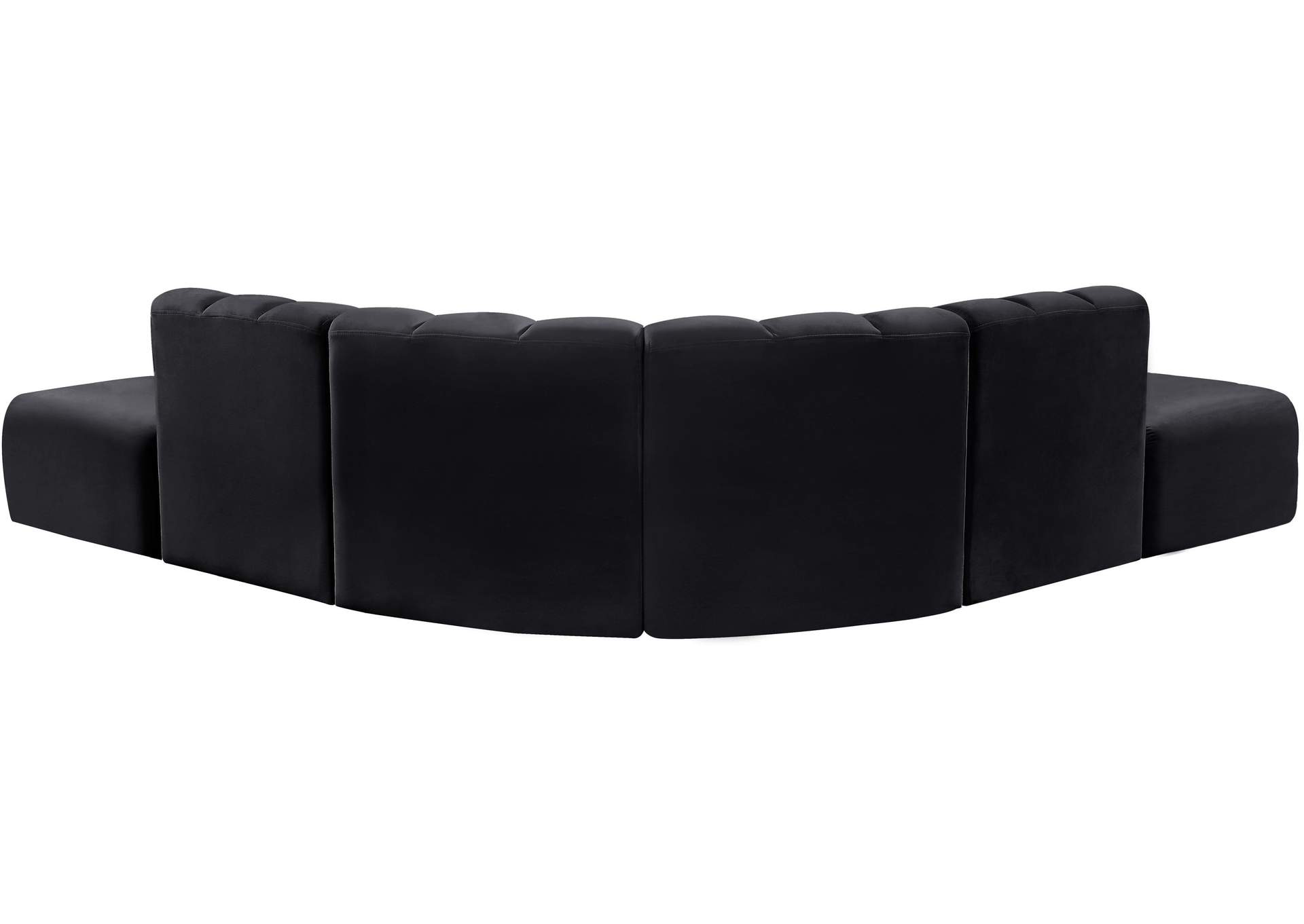 Arc Black Velvet Modular Sofa,Meridian Furniture