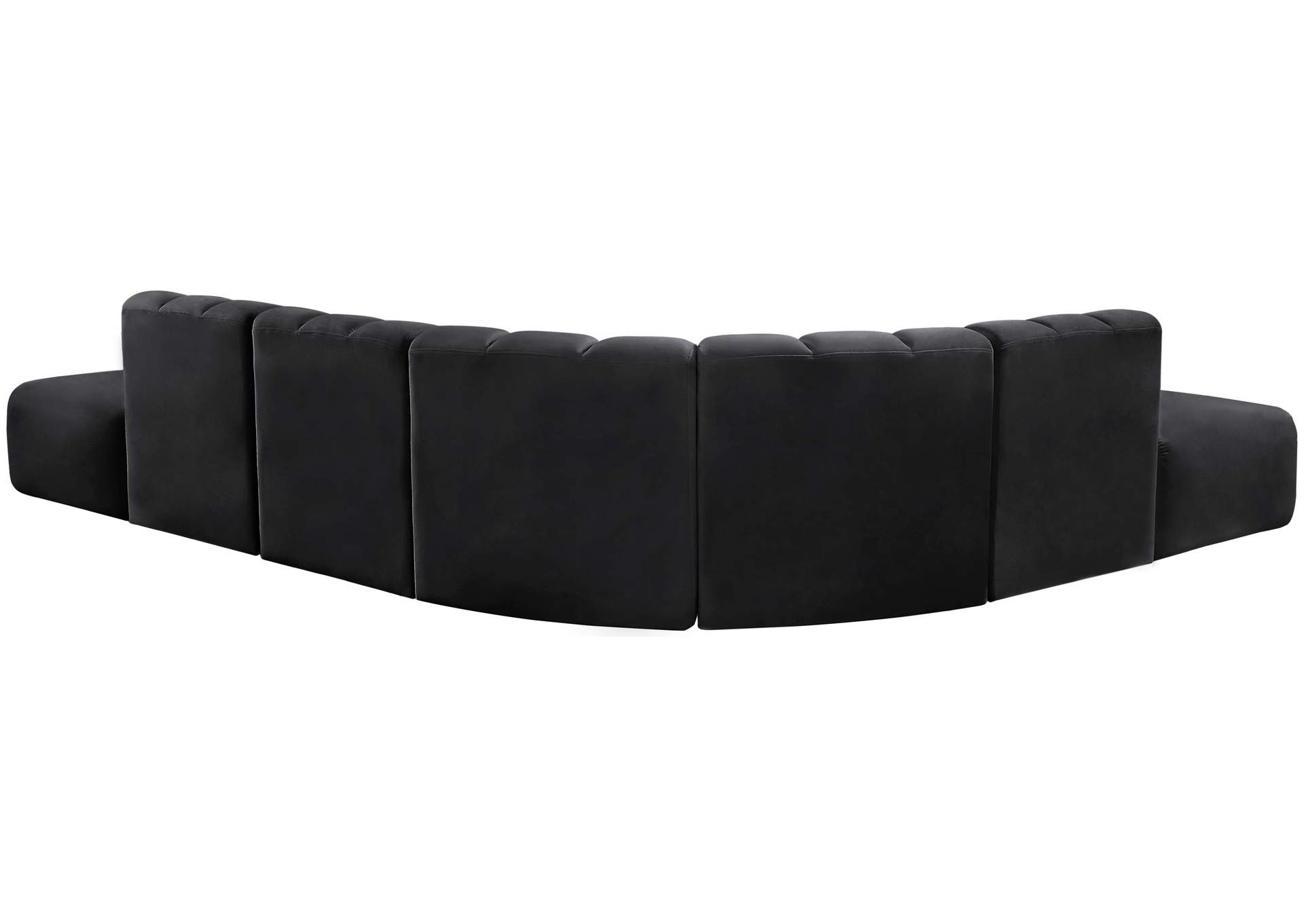 Arc Black Velvet Modular Sofa,Meridian Furniture