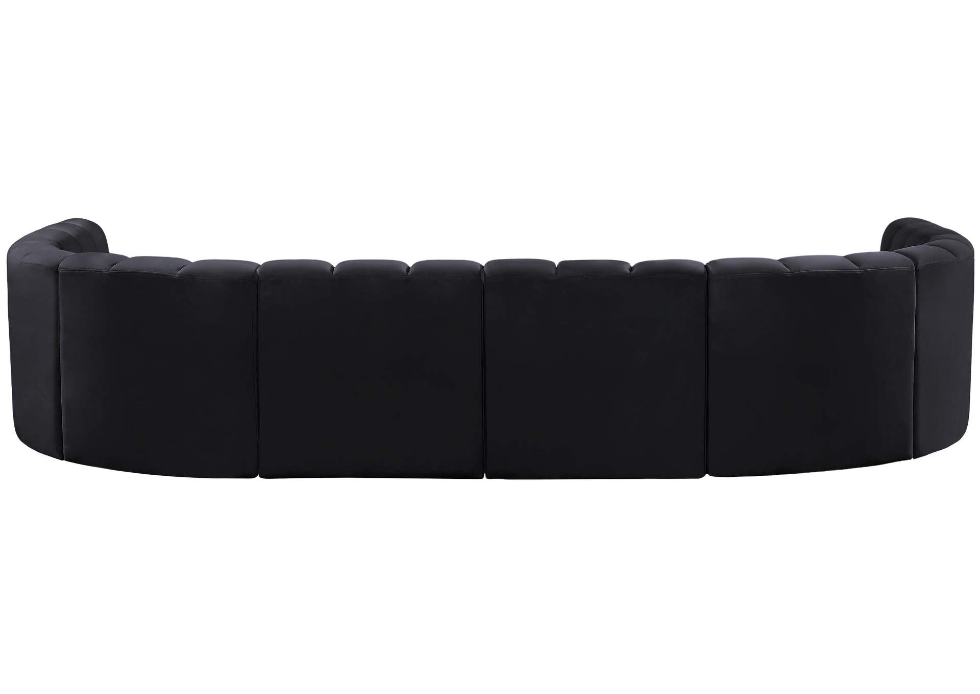 Arc Black Velvet Modular Sofa,Meridian Furniture