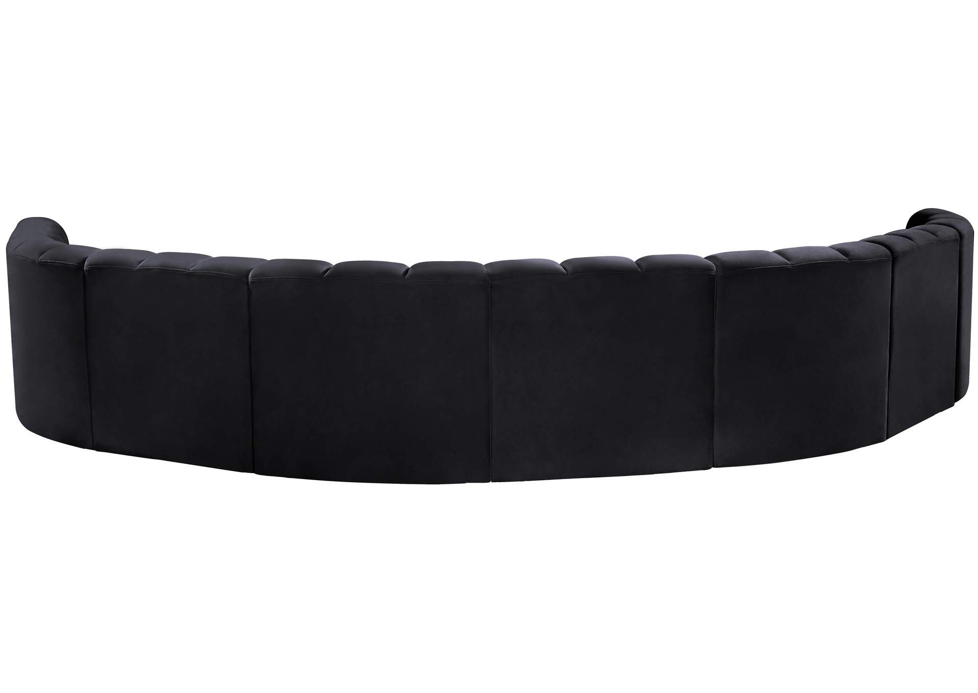 Arc Black Velvet Modular Sofa,Meridian Furniture