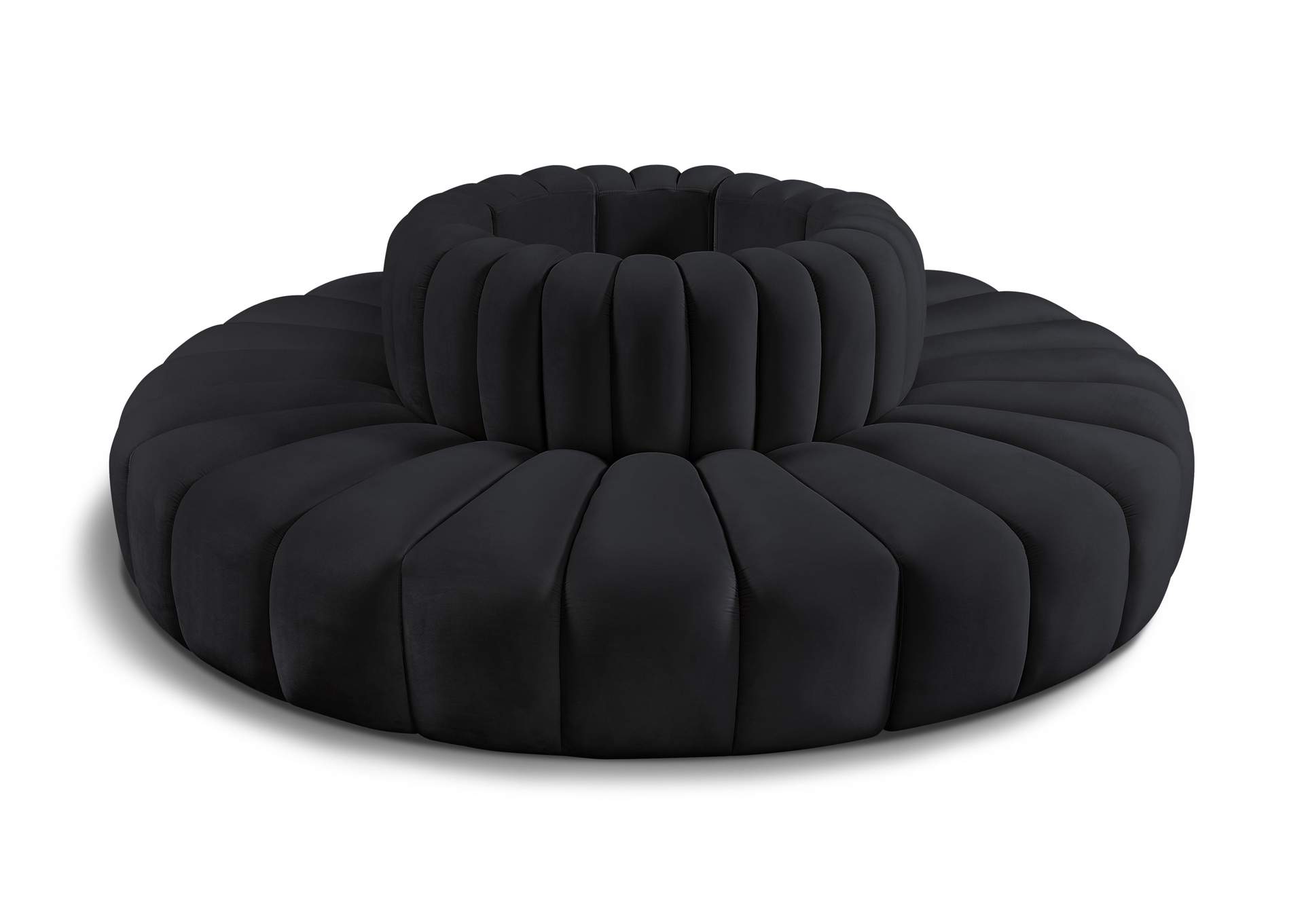 Arc Black Velvet Modular Sofa,Meridian Furniture