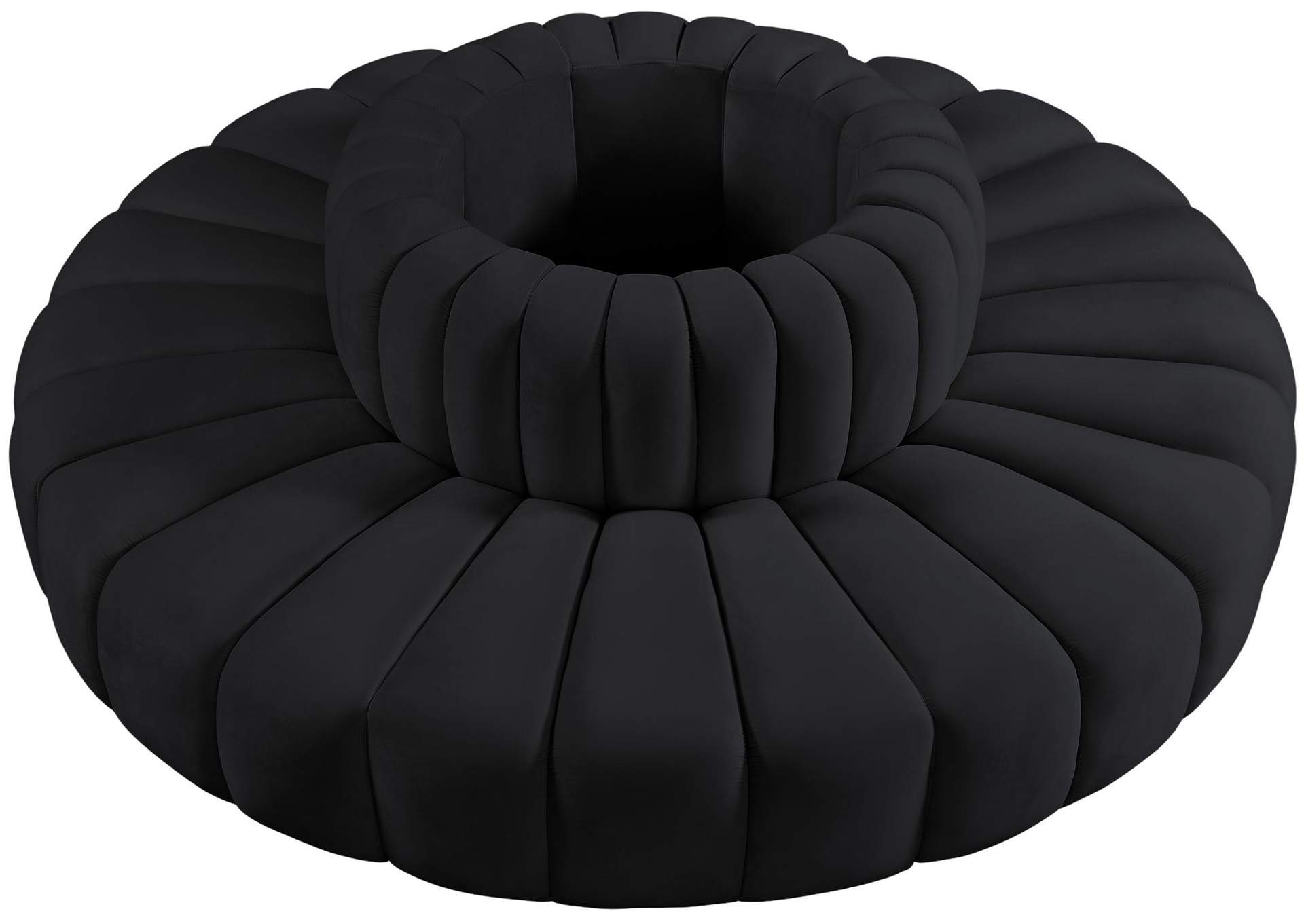 Arc Black Velvet Modular Sofa,Meridian Furniture