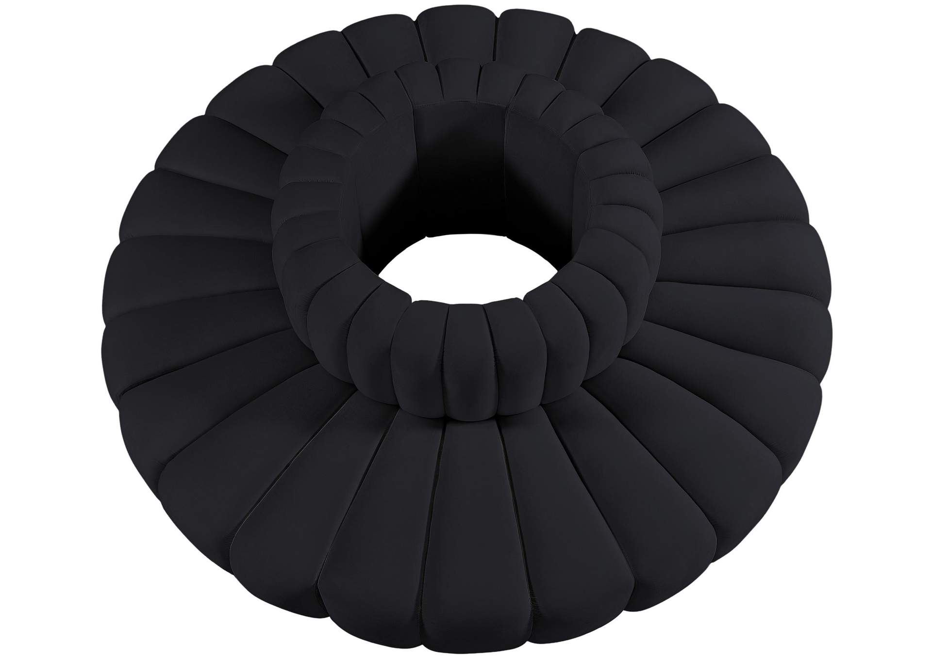 Arc Black Velvet Modular Sofa,Meridian Furniture