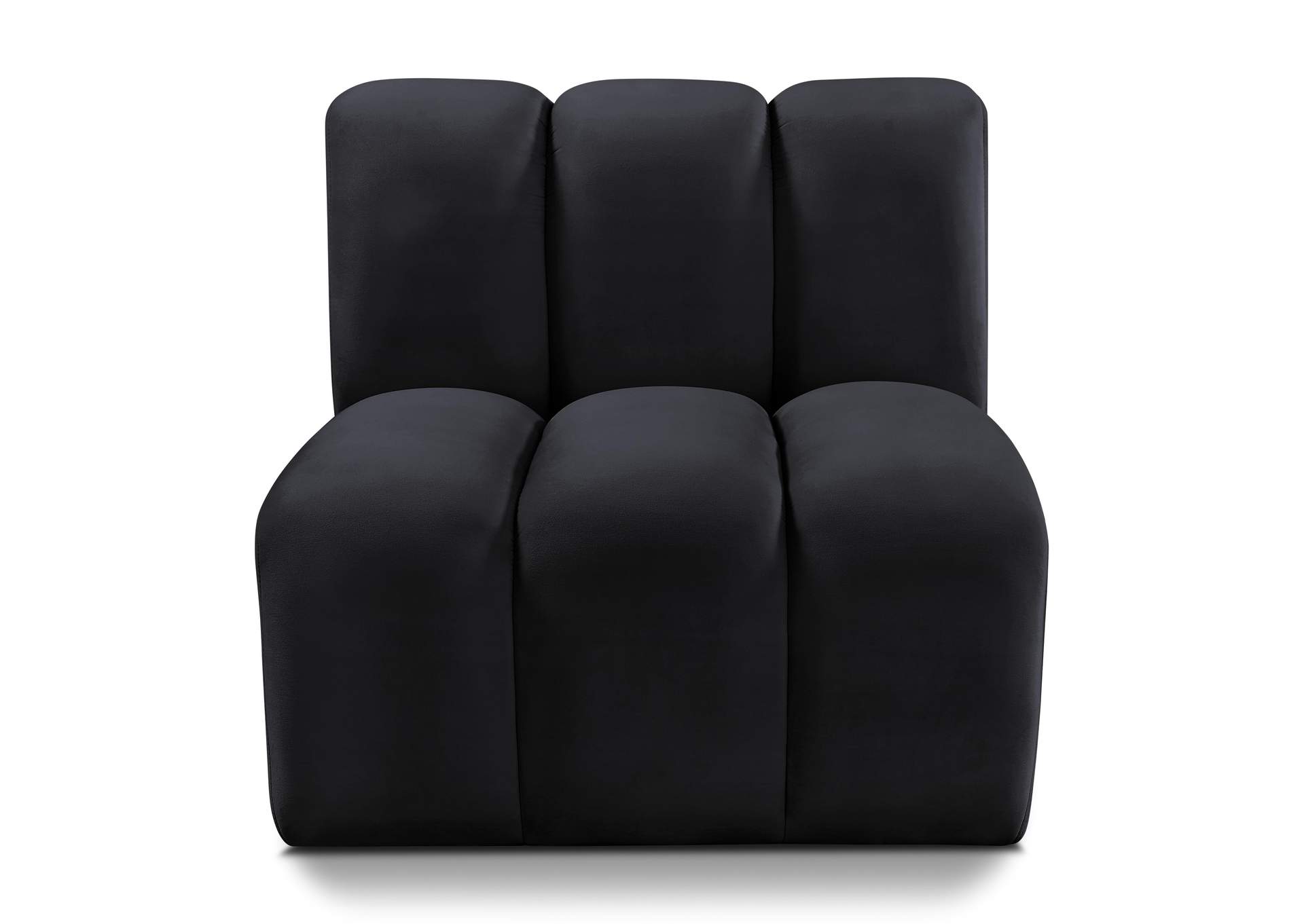 Arc Black Velvet Straight Chair,Meridian Furniture