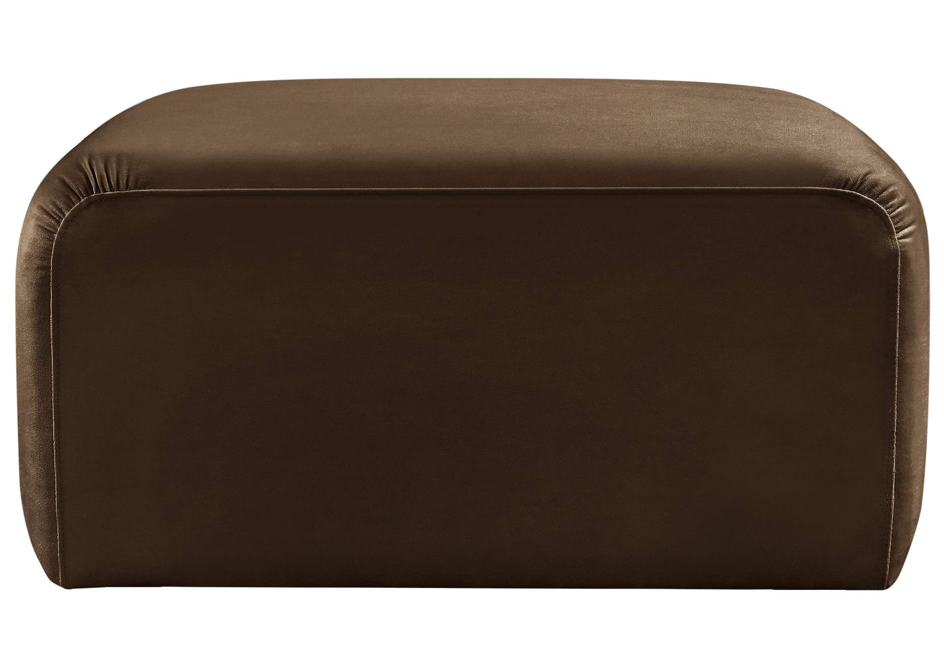 Arc Brown Velvet Ottoman,Meridian Furniture