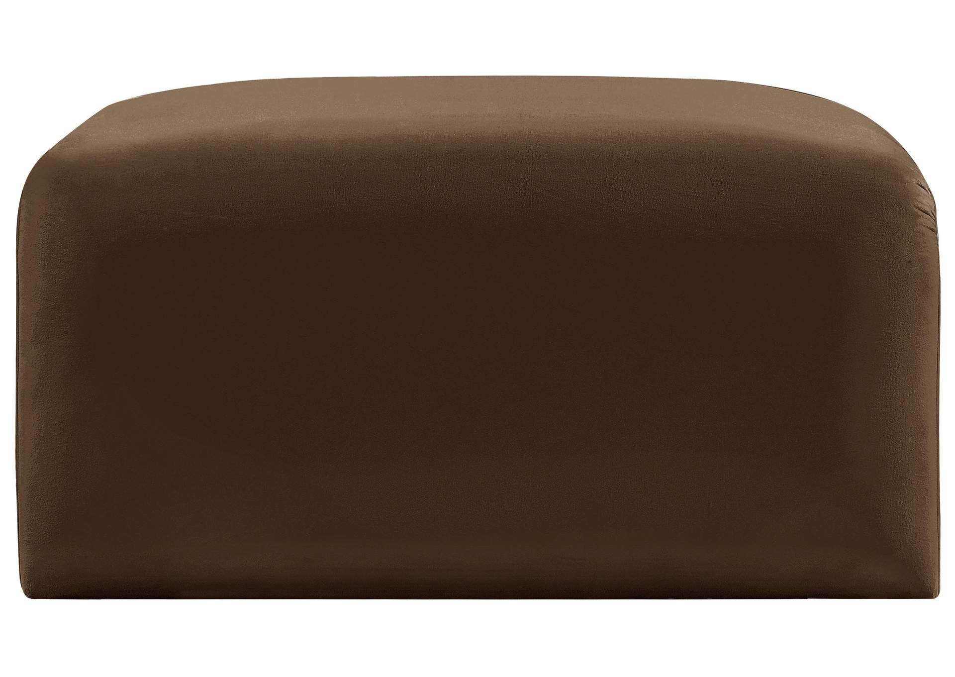 Arc Brown Velvet Ottoman,Meridian Furniture