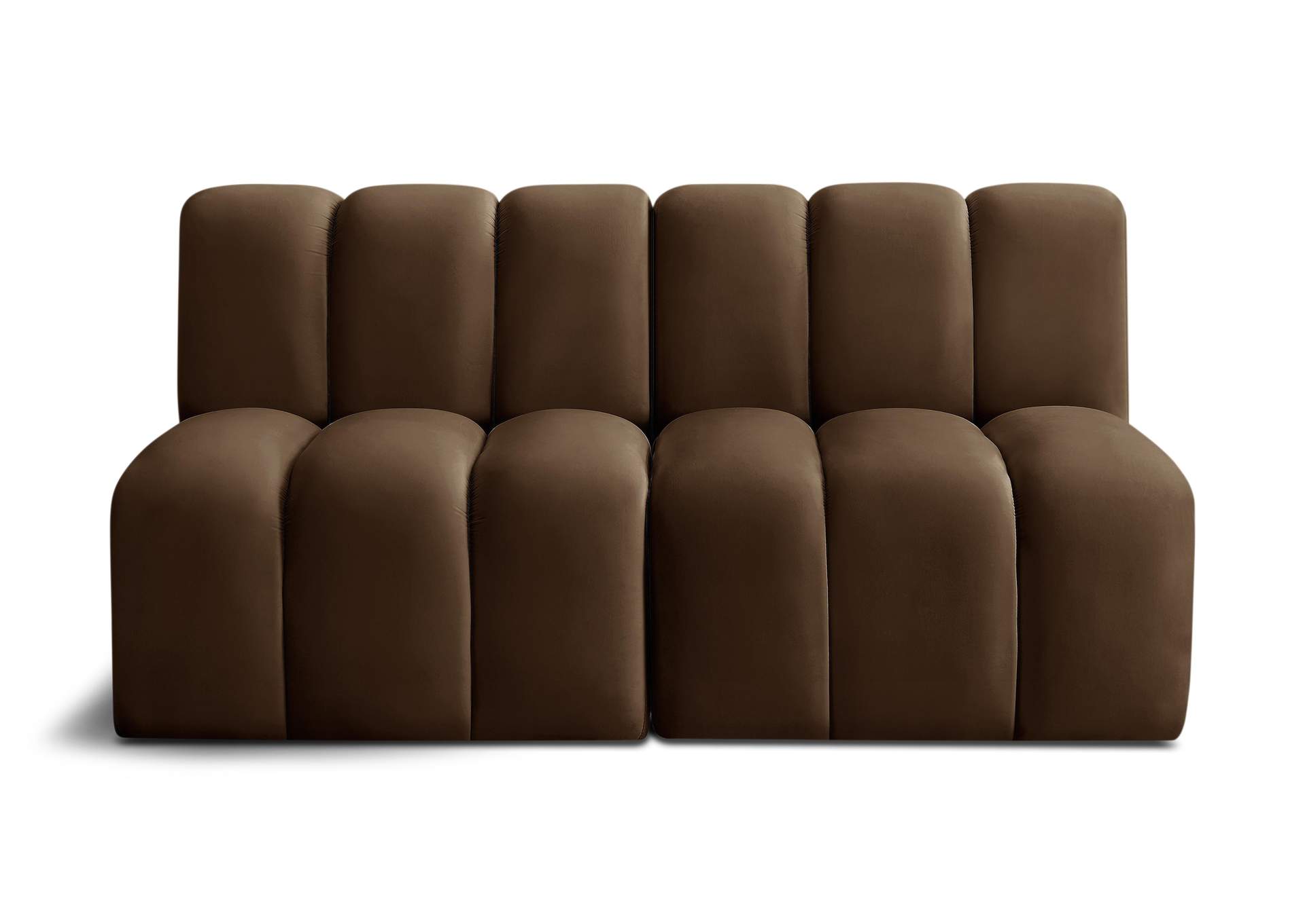 Arc Brown Velvet Modular Sofa,Meridian Furniture