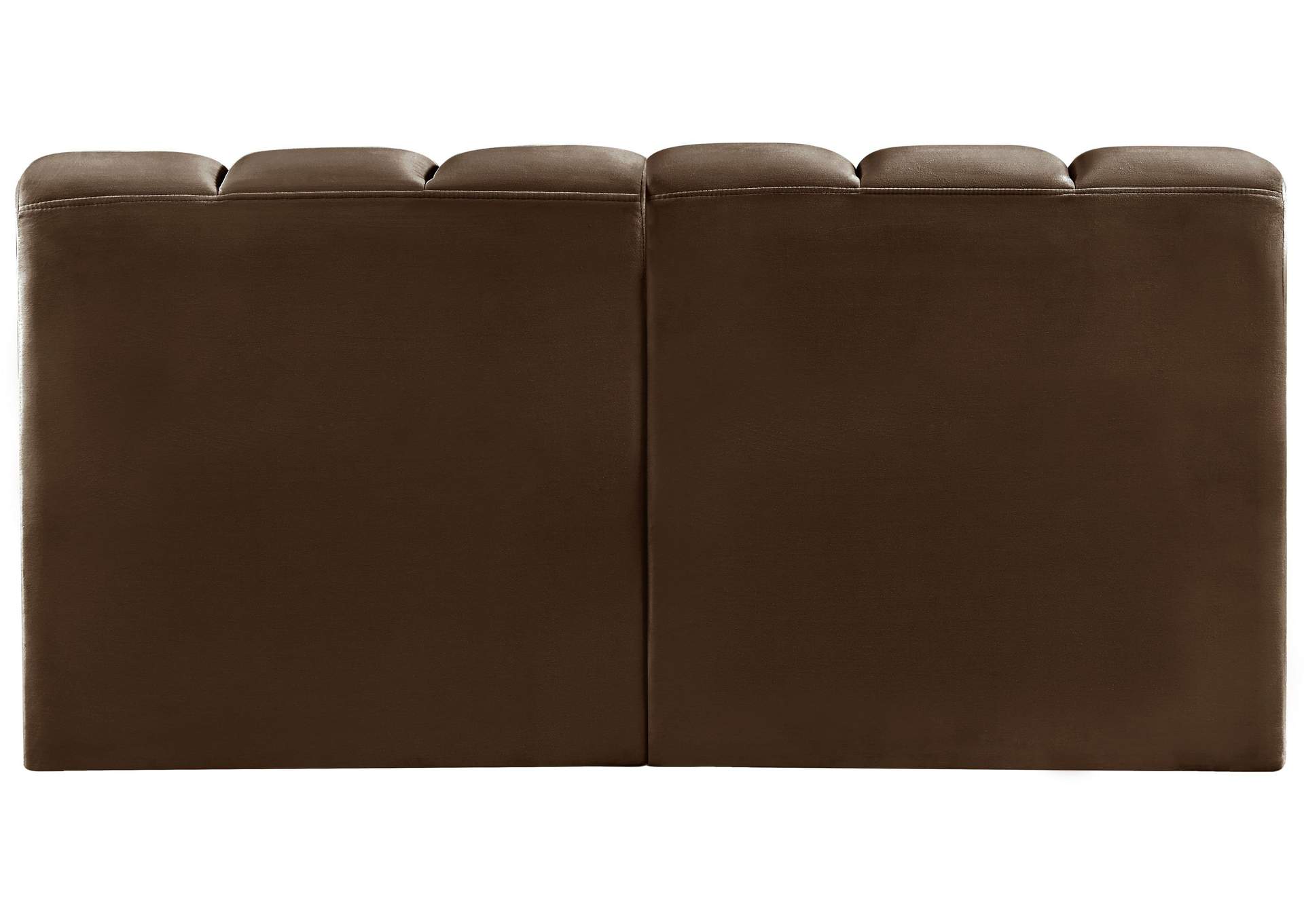 Arc Brown Velvet Modular Sofa,Meridian Furniture