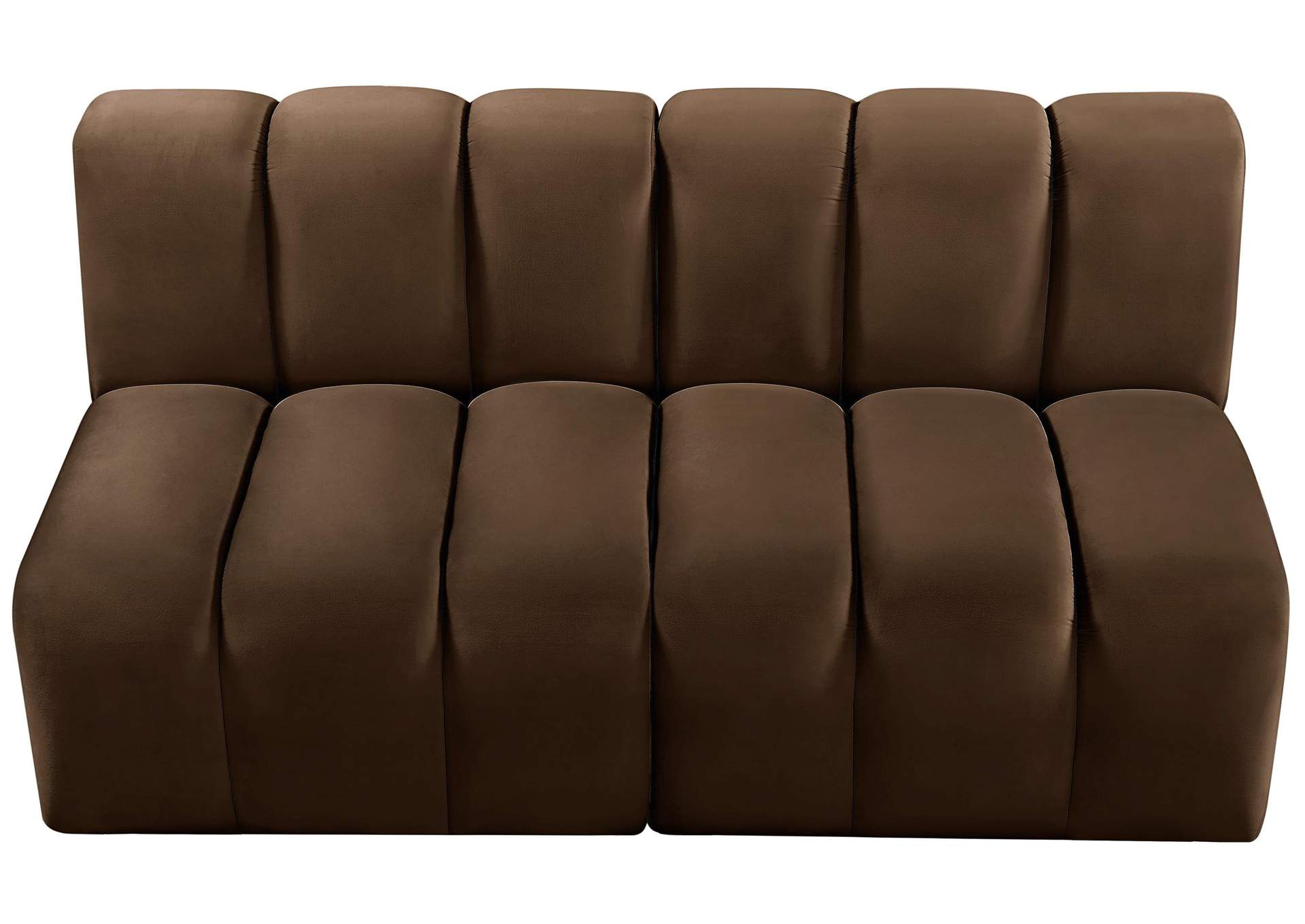 Arc Brown Velvet Modular Sofa,Meridian Furniture