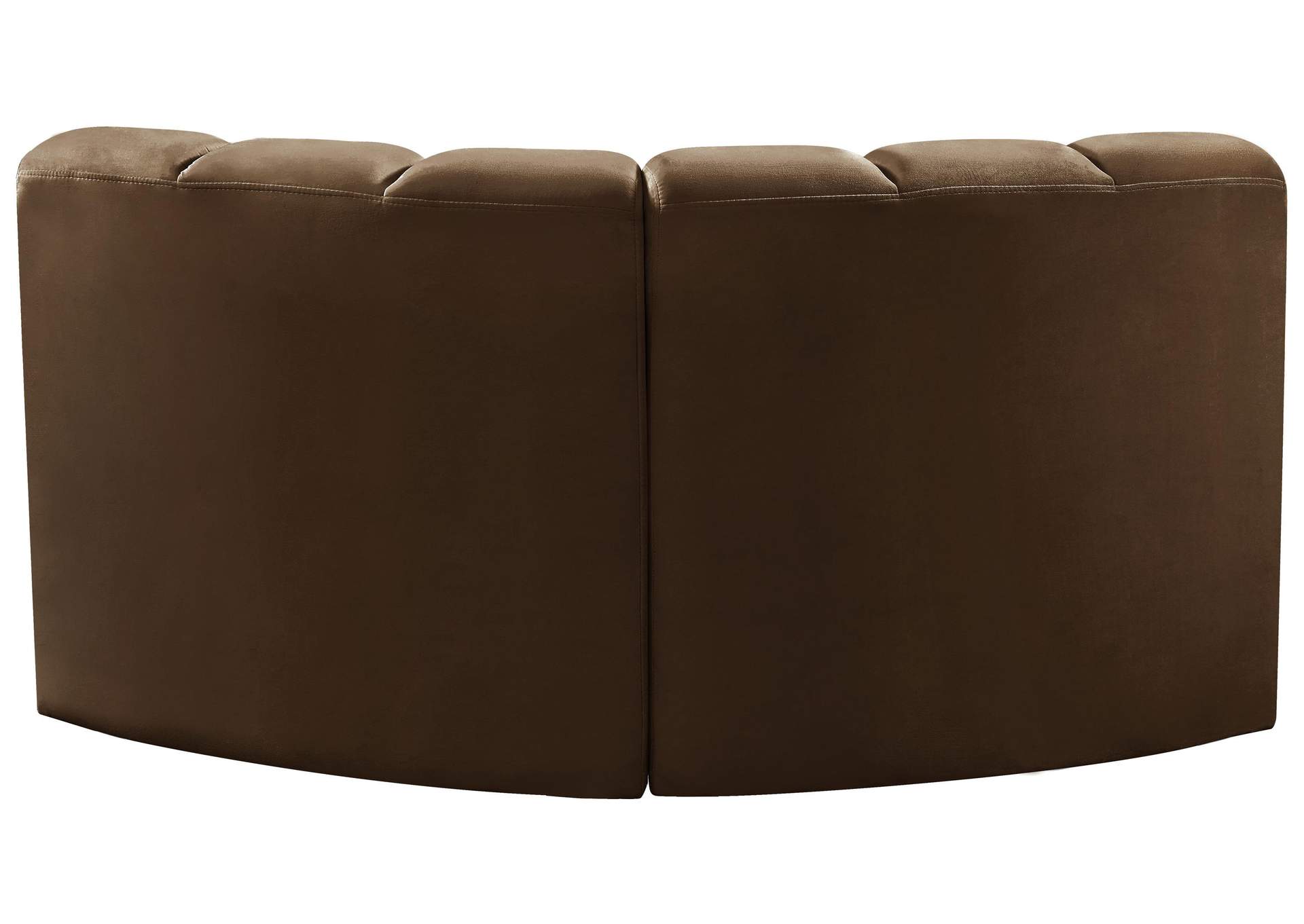 Arc Brown Velvet Modular Sofa,Meridian Furniture