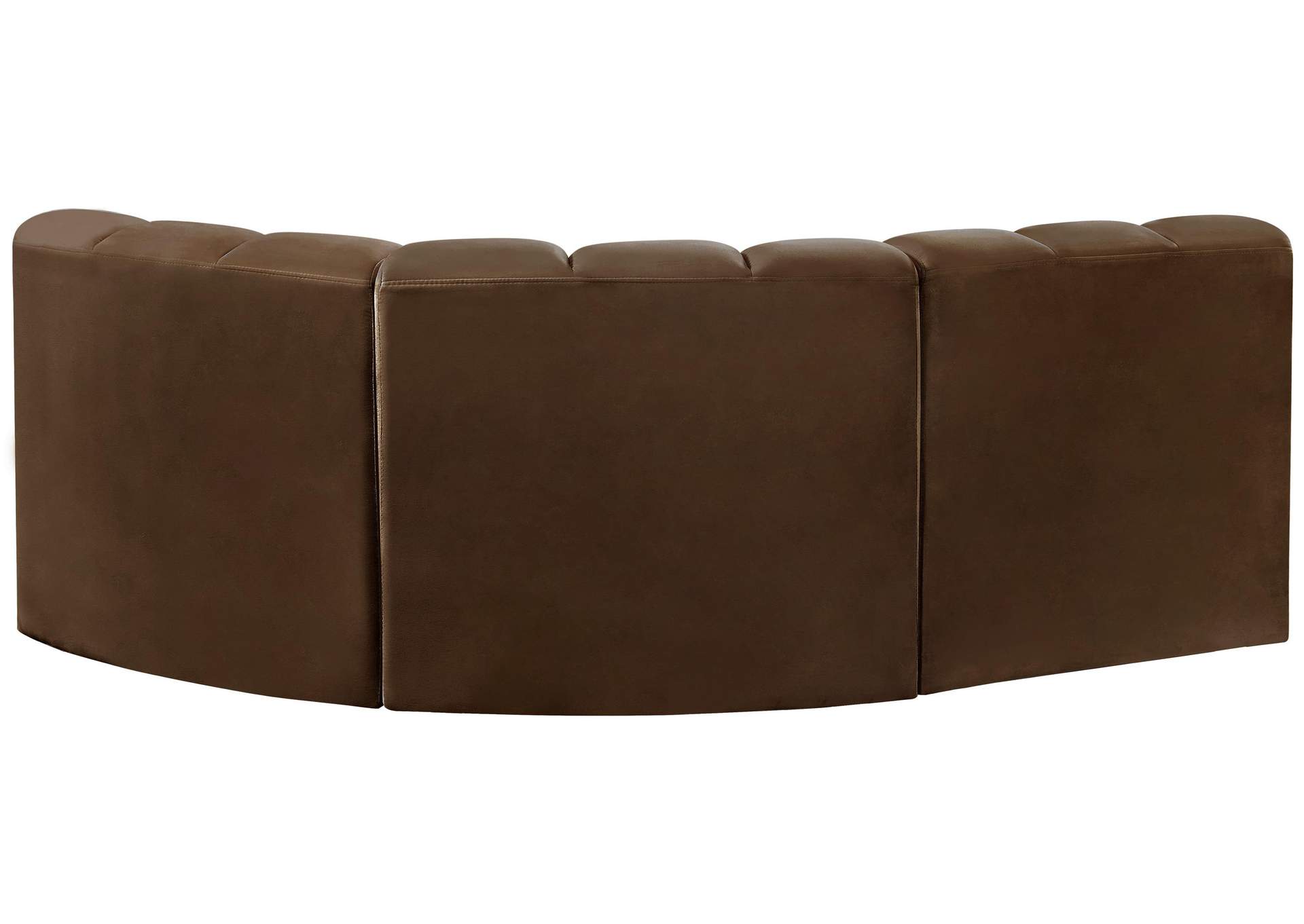 Arc Brown Velvet Modular Sofa,Meridian Furniture