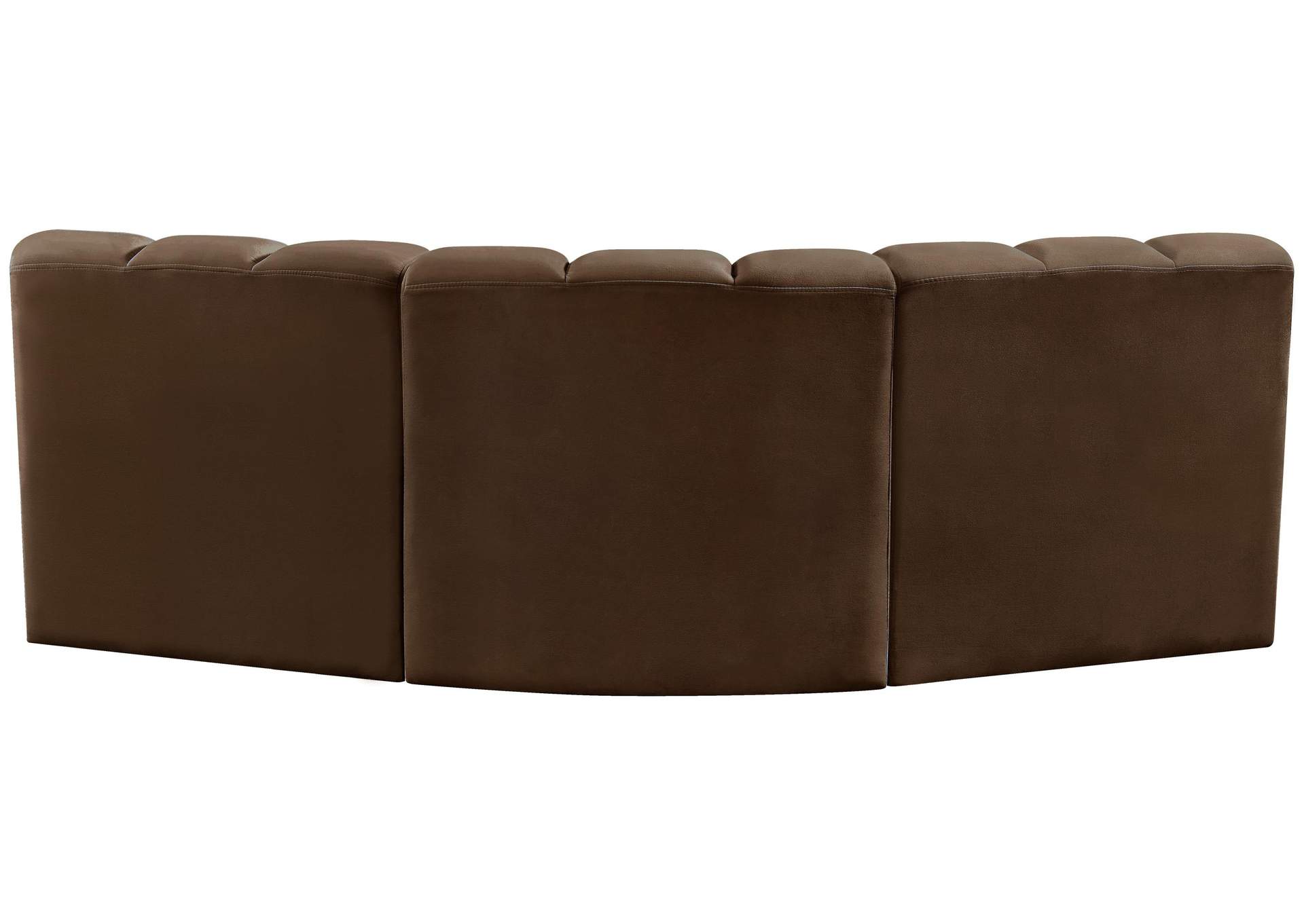 Arc Brown Velvet Modular Sofa,Meridian Furniture