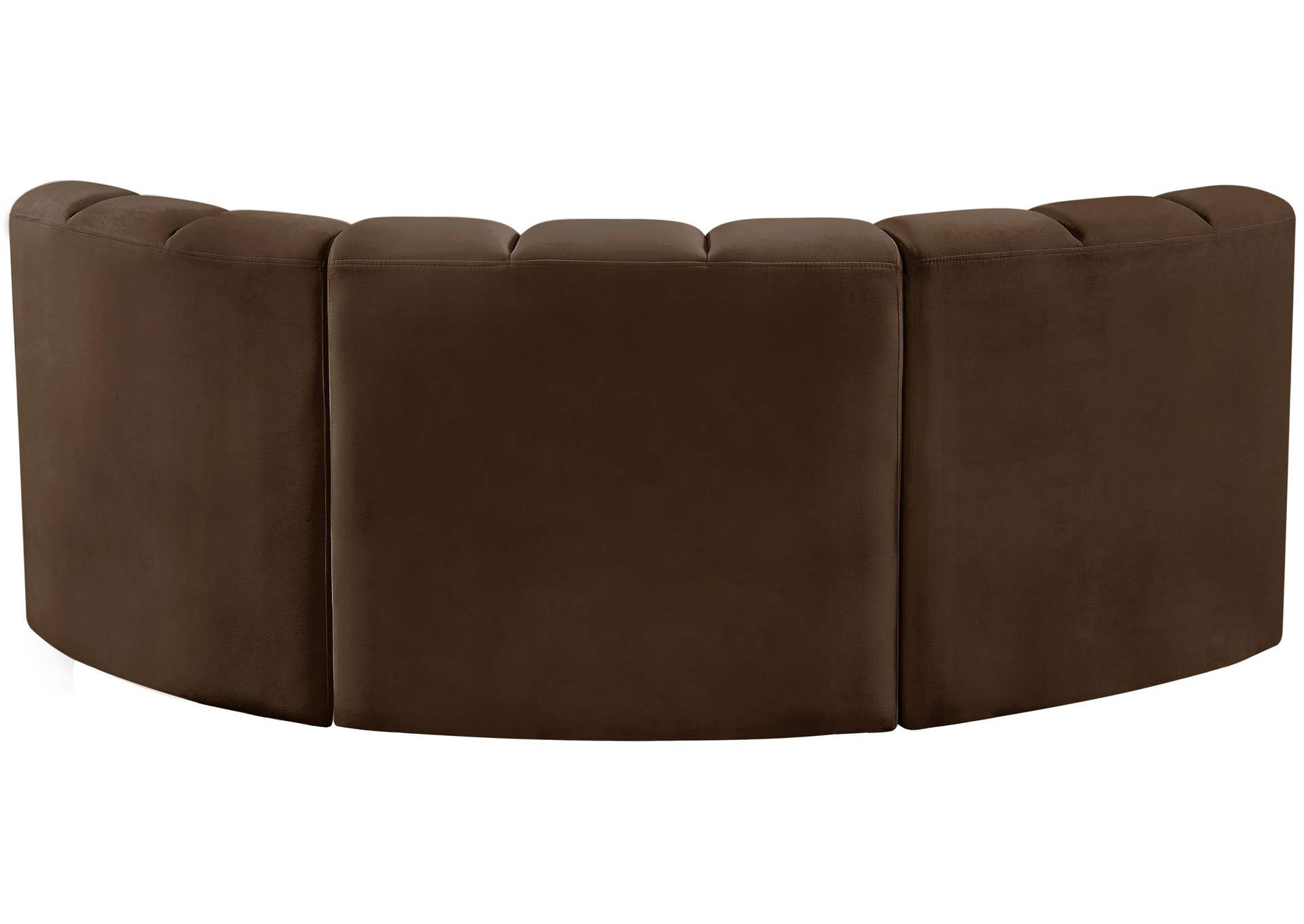 Arc Brown Velvet Modular Sofa,Meridian Furniture