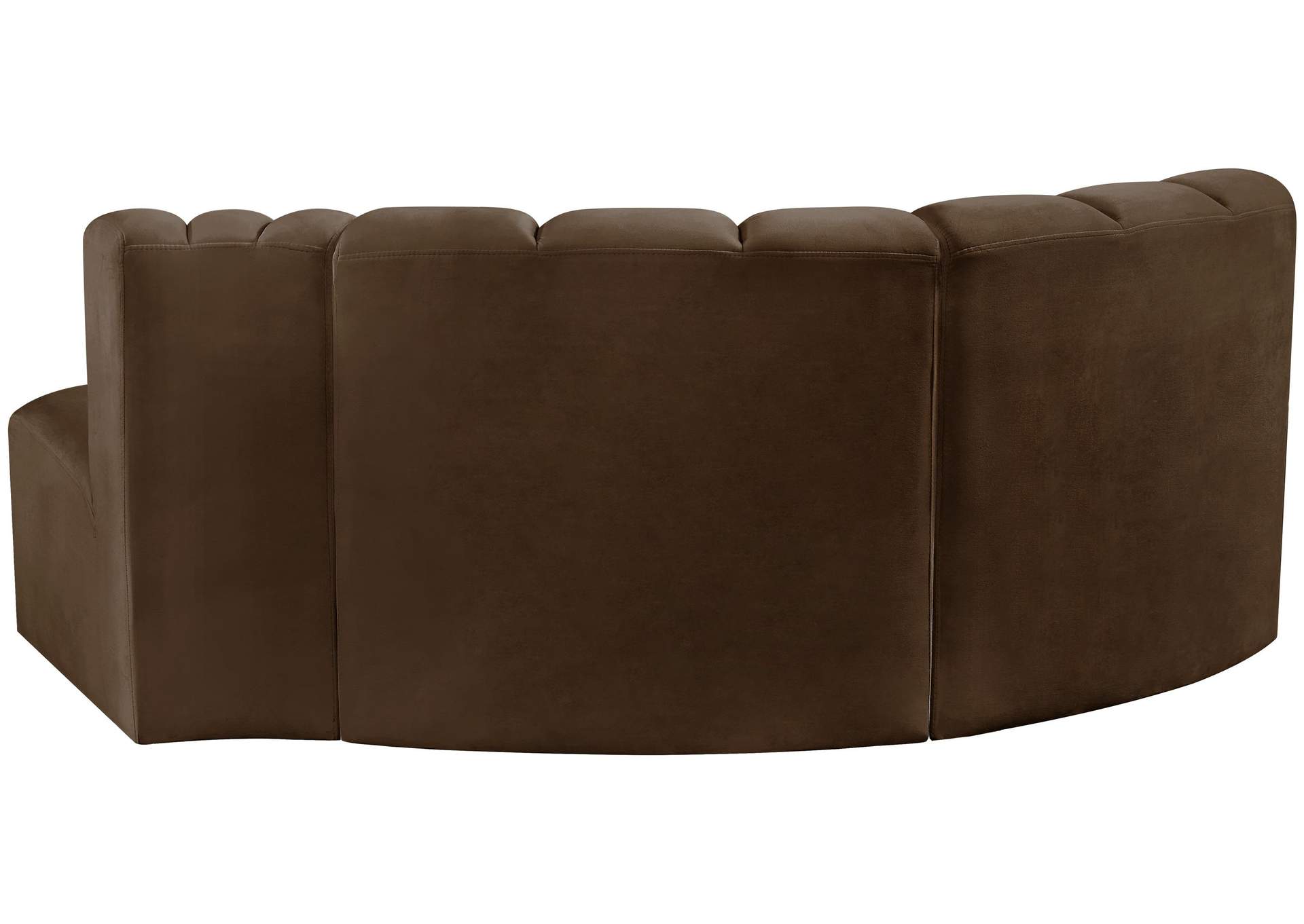 Arc Brown Velvet Modular Sofa,Meridian Furniture