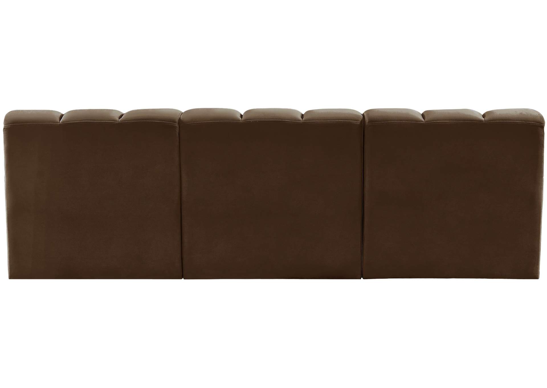 Arc Brown Velvet Modular Sofa,Meridian Furniture