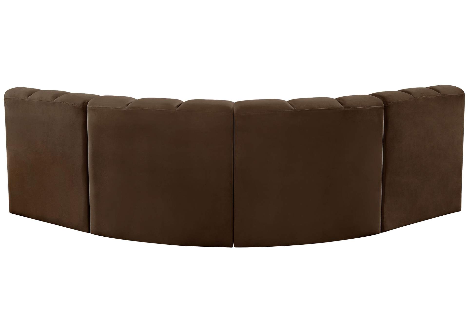 Arc Brown Velvet Modular Sofa,Meridian Furniture