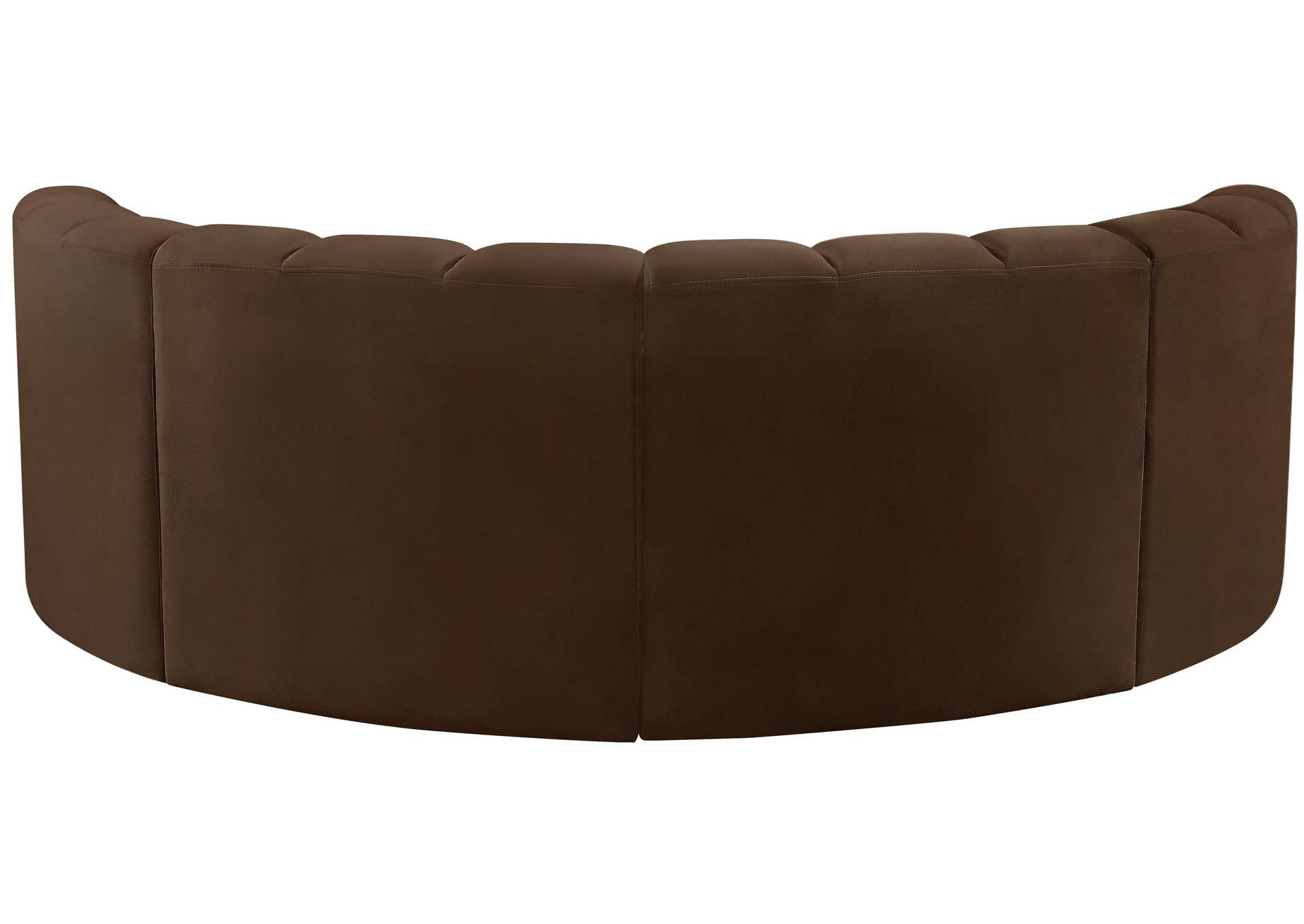 Arc Brown Velvet Modular Sofa,Meridian Furniture