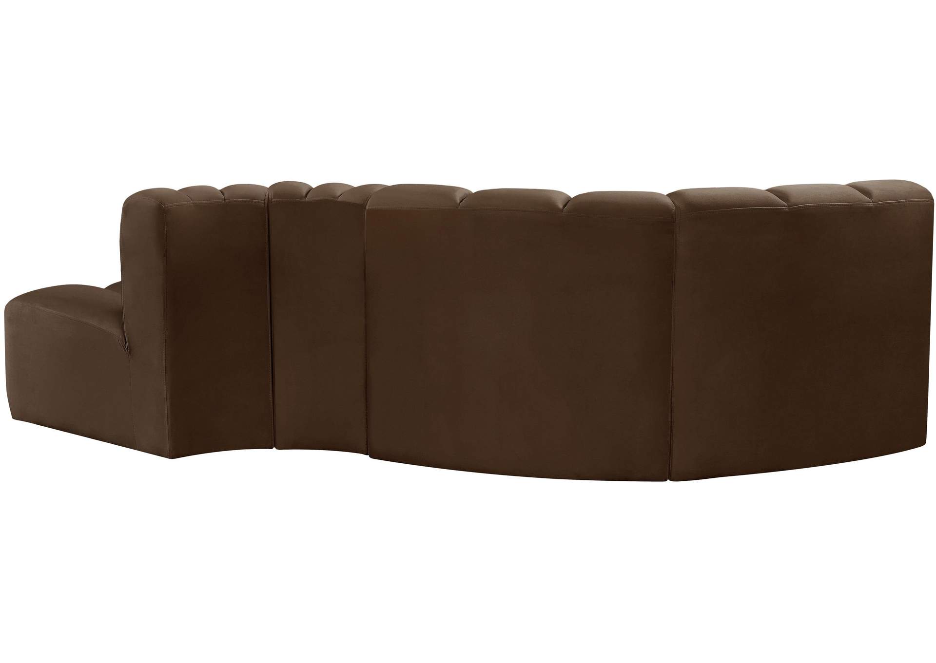 Arc Brown Velvet Modular Sofa,Meridian Furniture