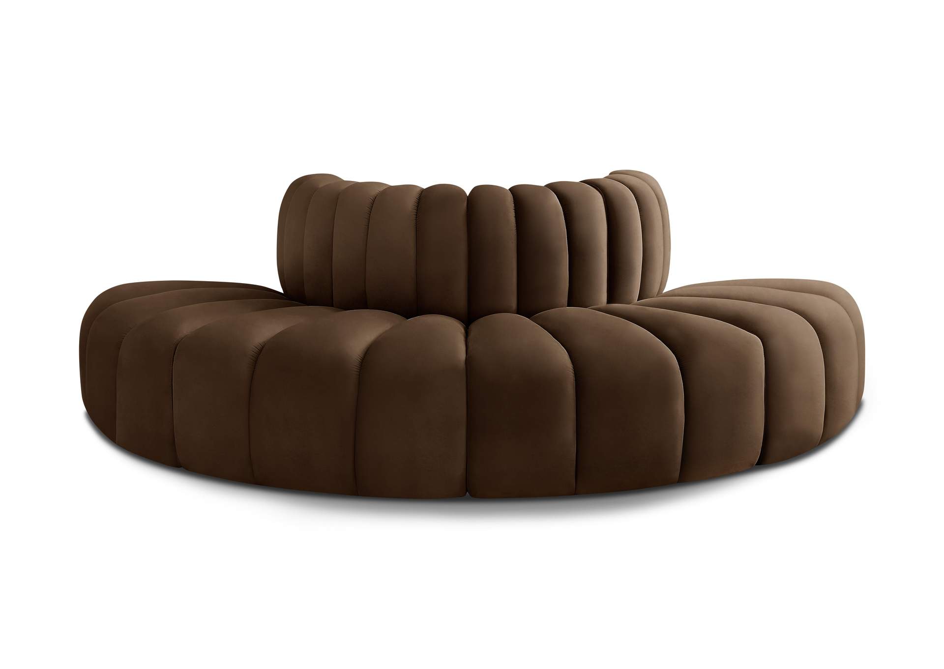 Arc Brown Velvet Modular Sofa,Meridian Furniture