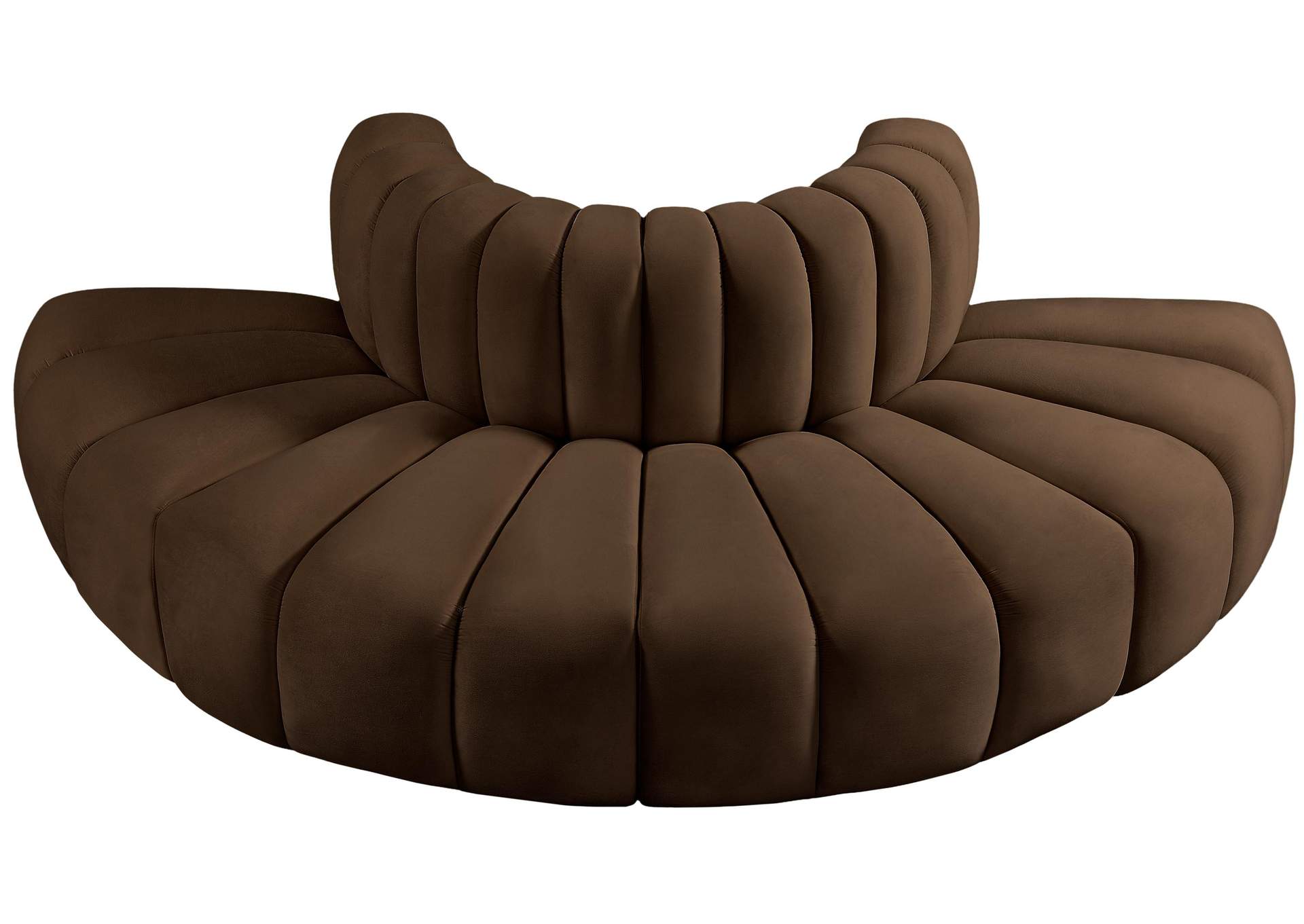 Arc Brown Velvet Modular Sofa,Meridian Furniture