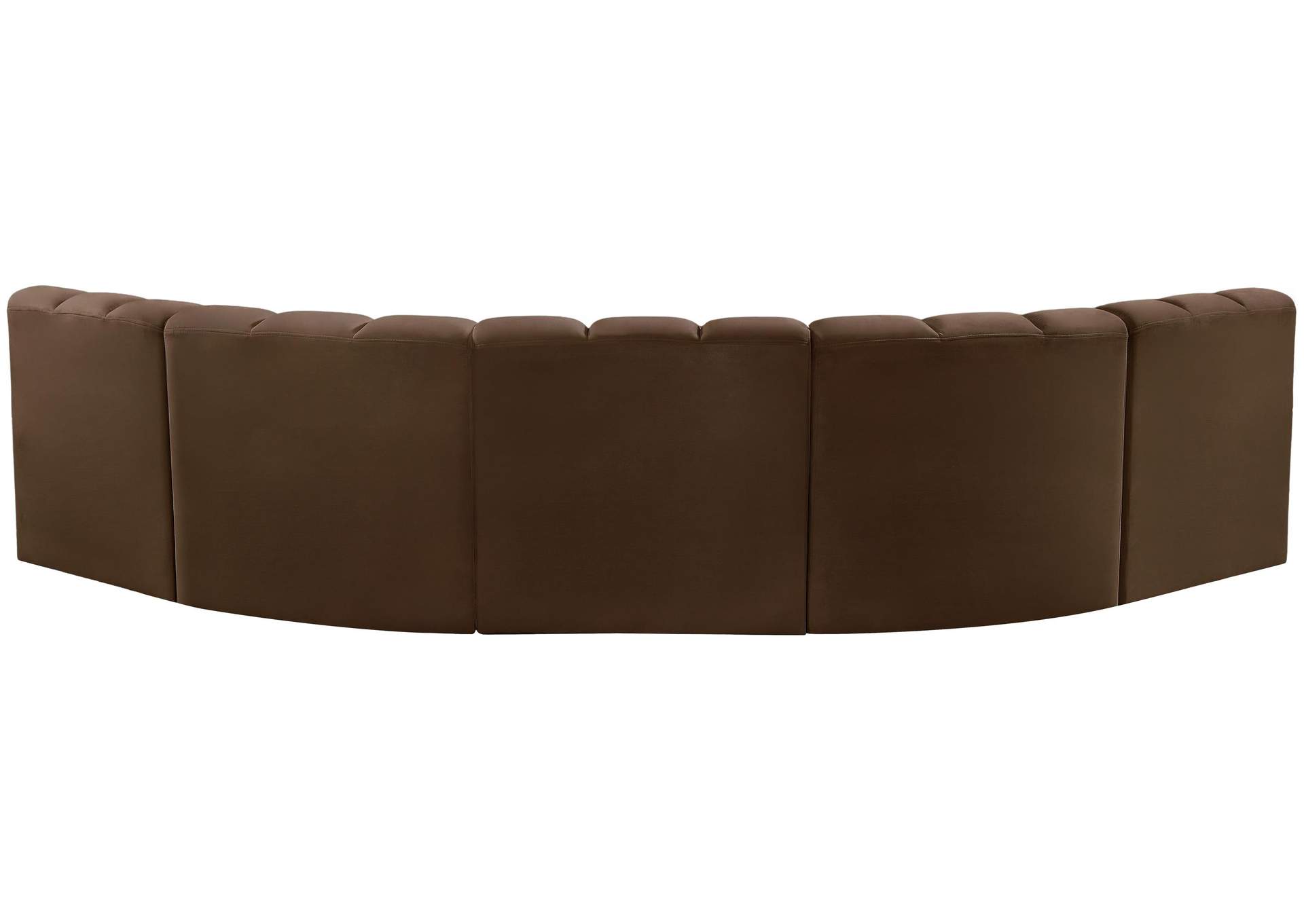 Arc Brown Velvet Modular Sofa,Meridian Furniture