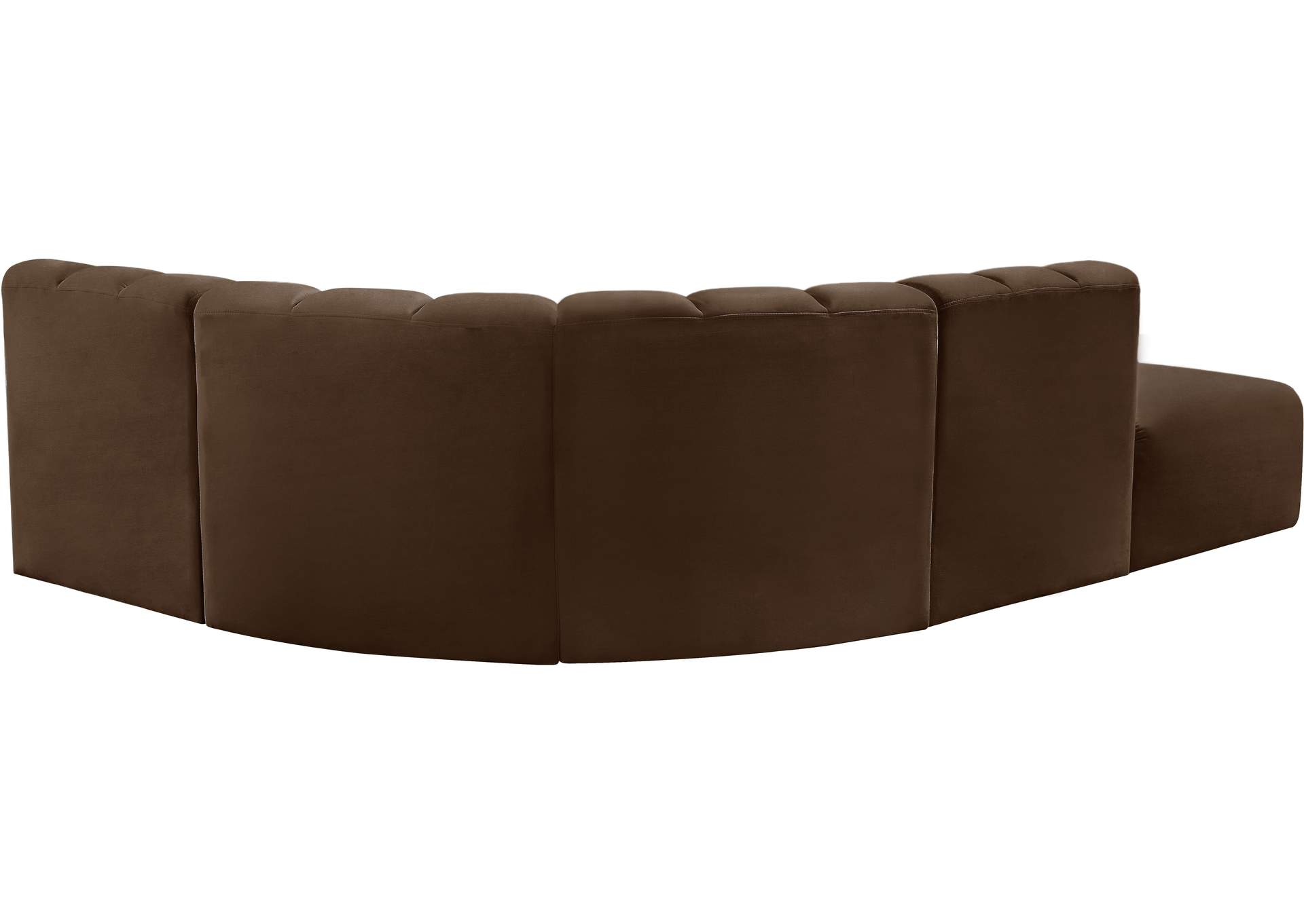 Arc Brown Velvet Modular Sofa,Meridian Furniture