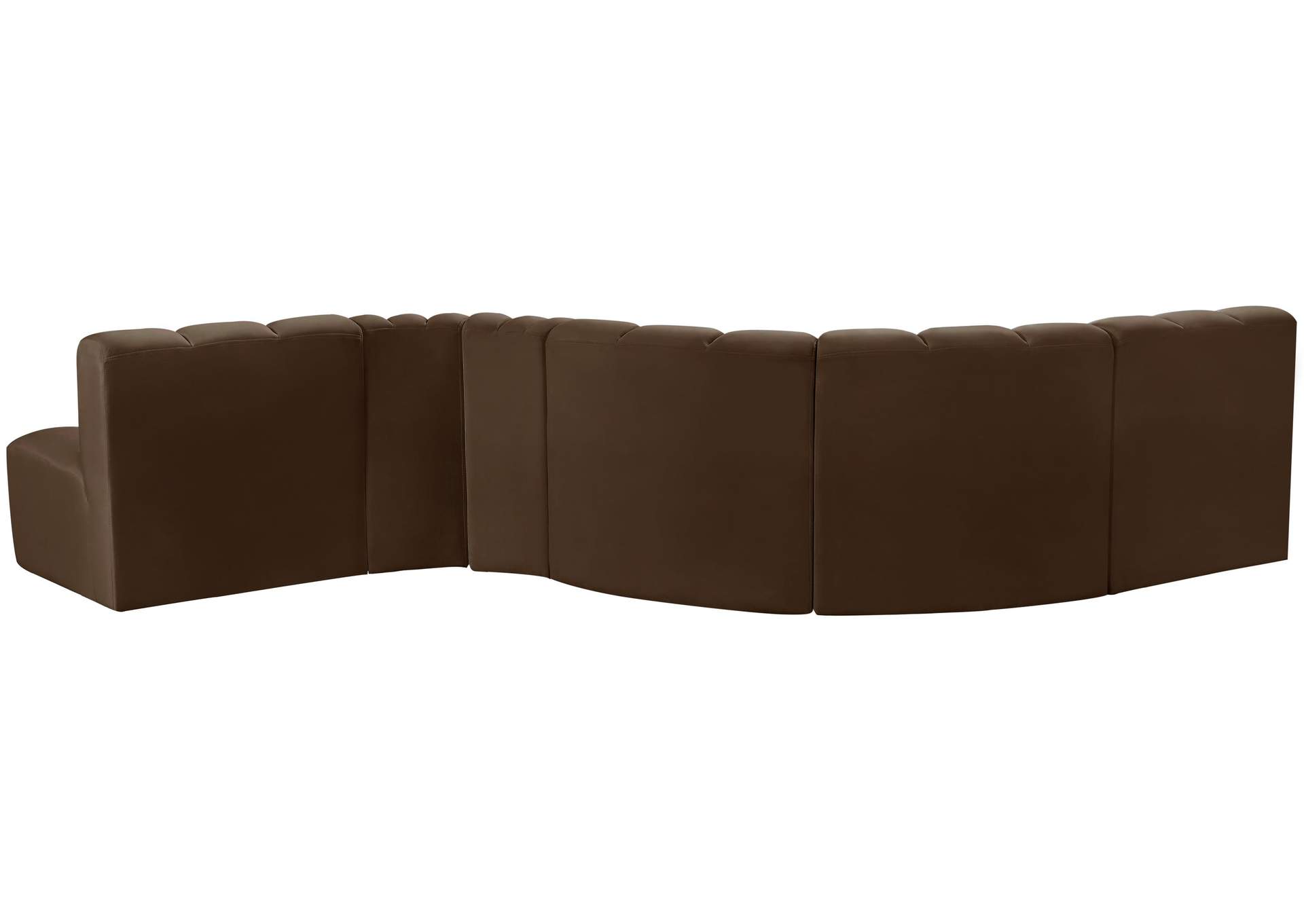 Arc Brown Velvet Modular Sofa,Meridian Furniture