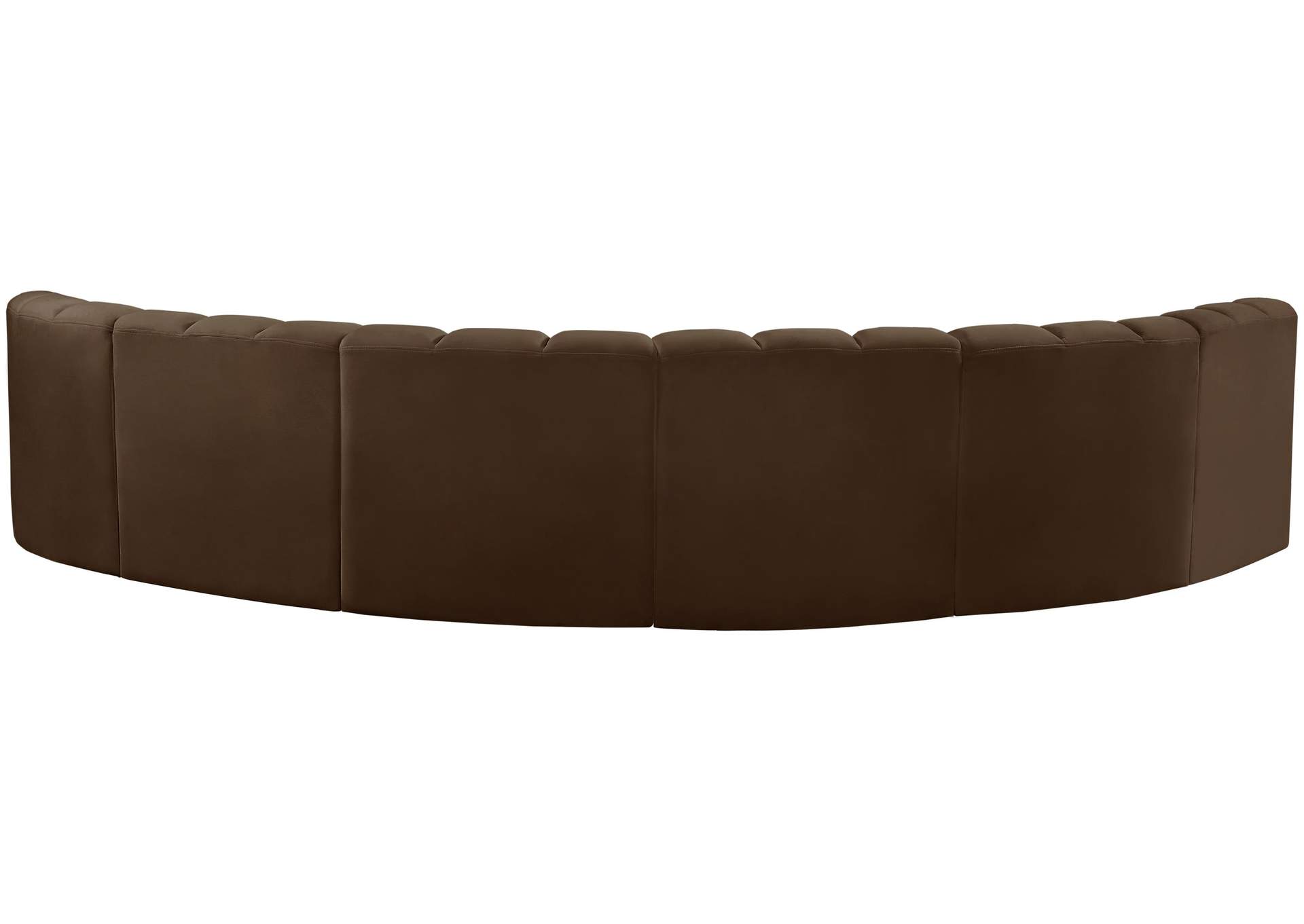 Arc Brown Velvet Modular Sofa,Meridian Furniture