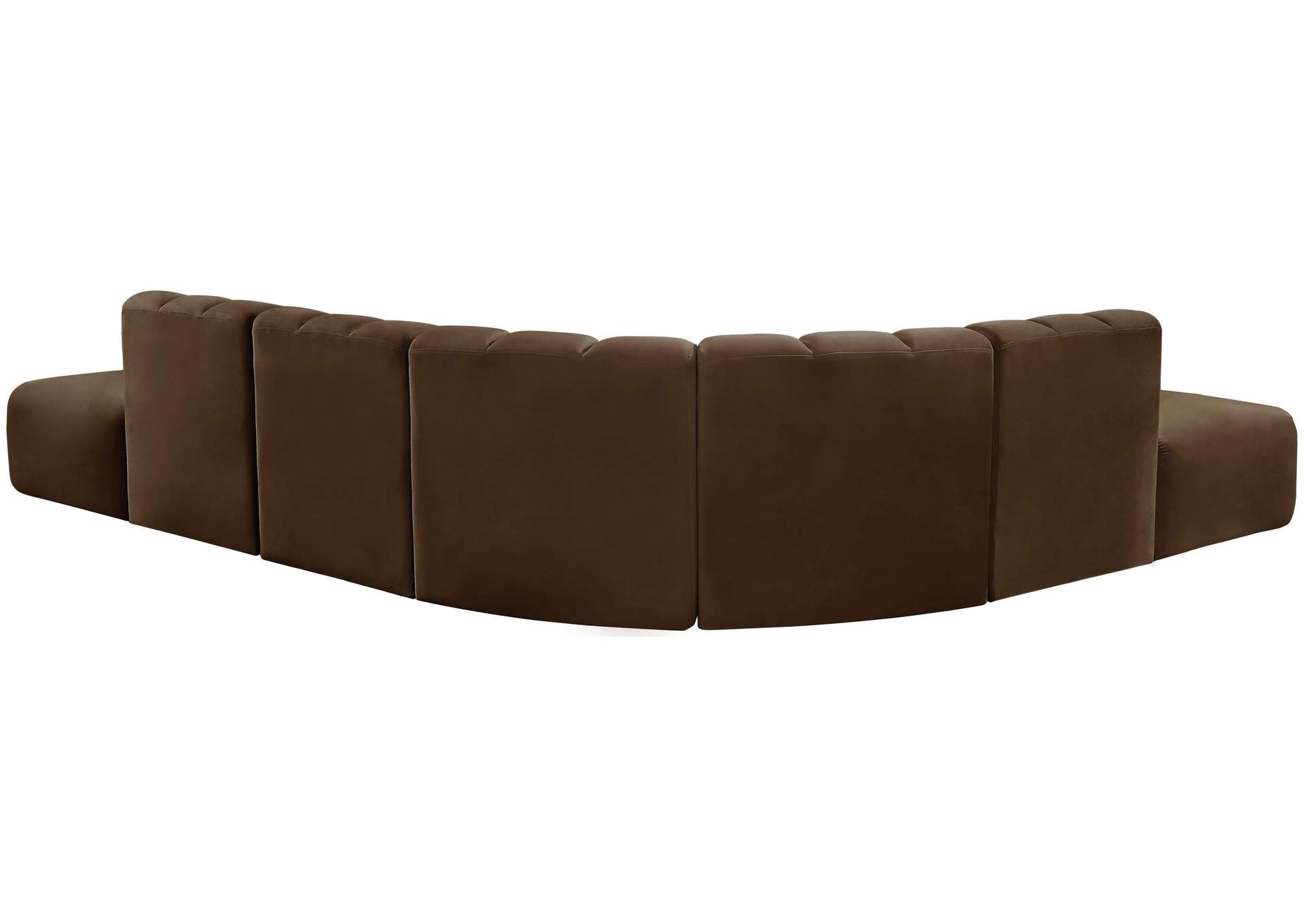 Arc Brown Velvet Modular Sofa,Meridian Furniture