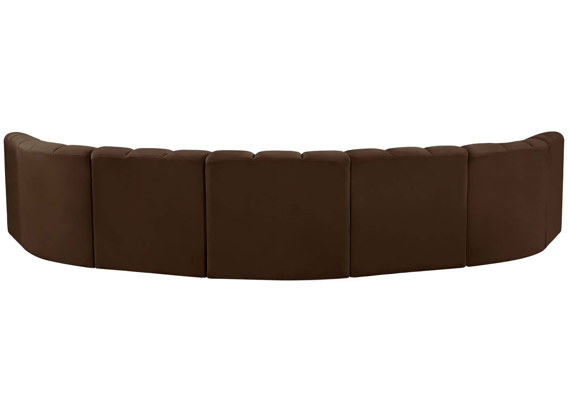 Arc Brown Velvet Modular Sofa,Meridian Furniture