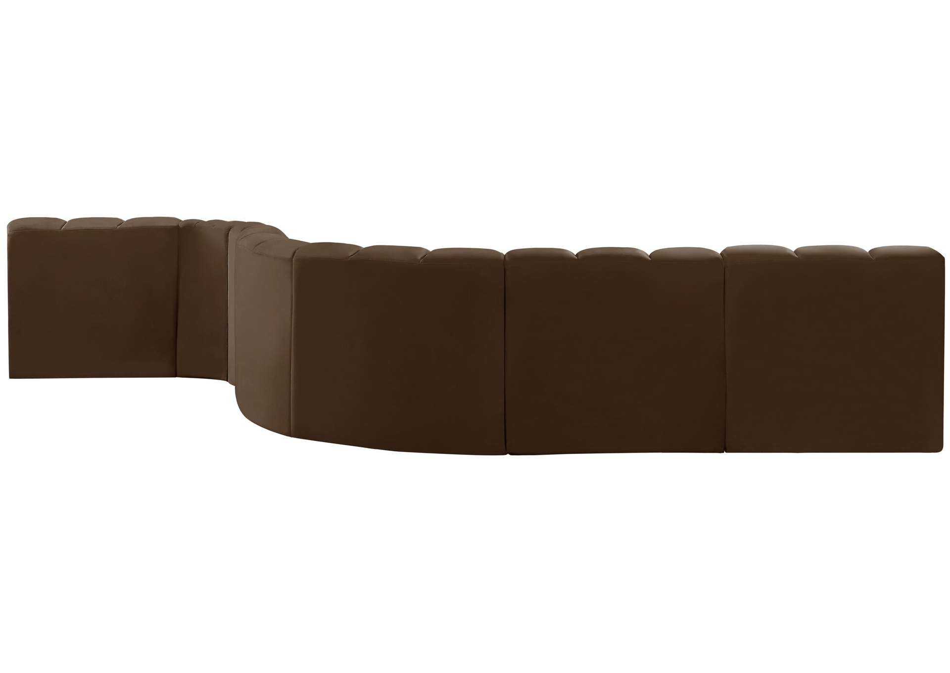 Arc Brown Velvet Modular Sofa,Meridian Furniture