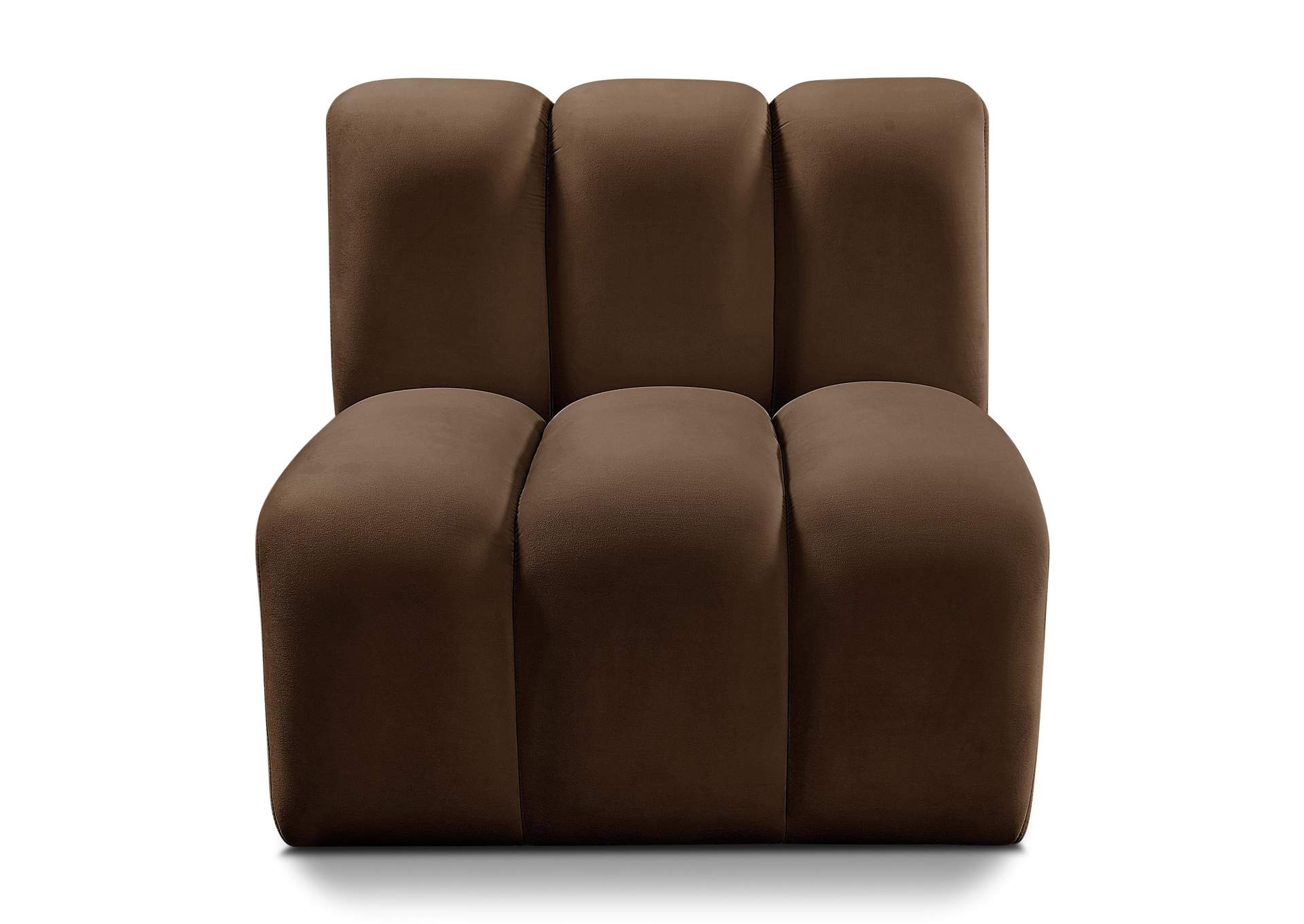 Arc Brown Velvet Straight Chair,Meridian Furniture