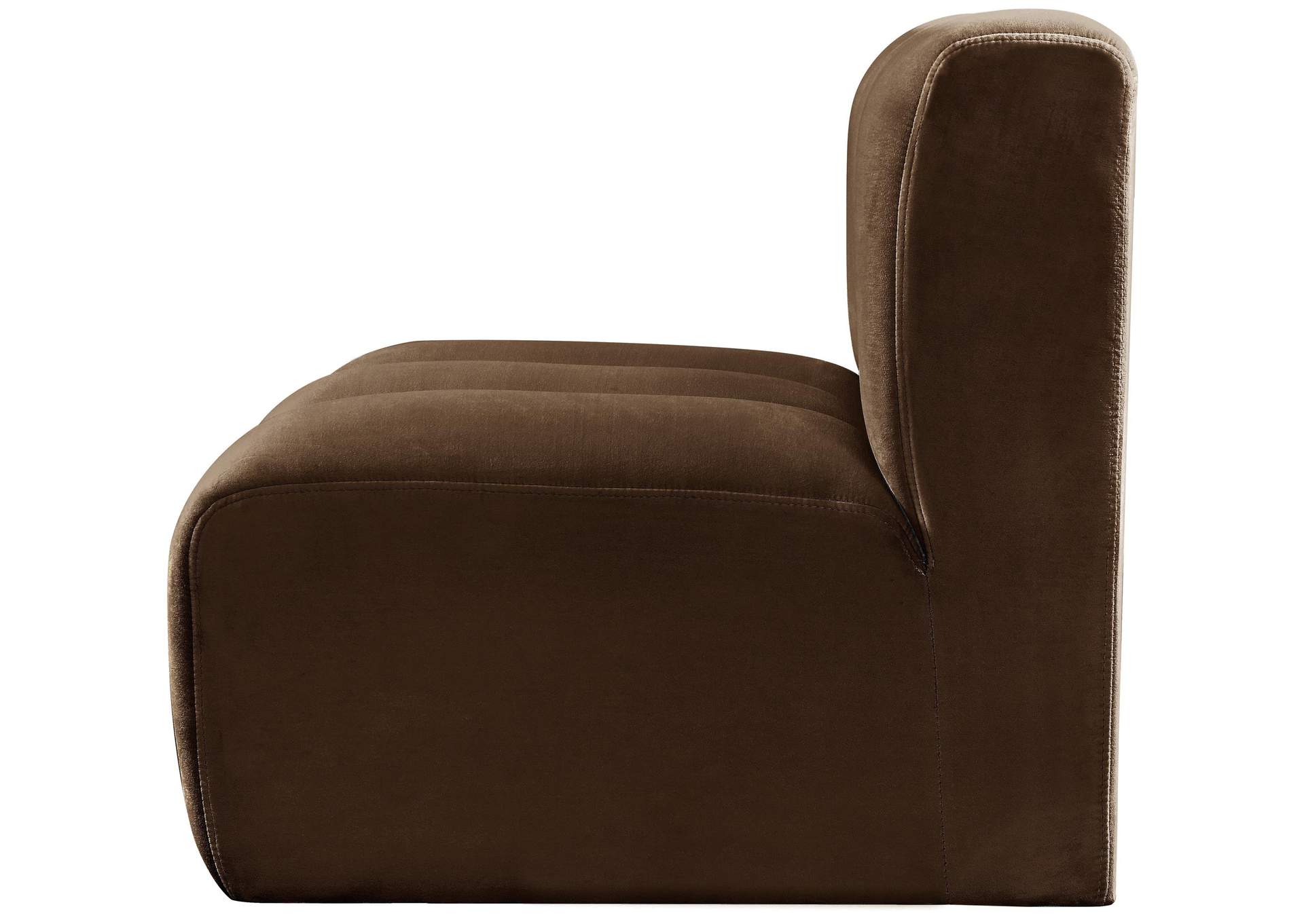 Arc Brown Velvet Straight Chair,Meridian Furniture