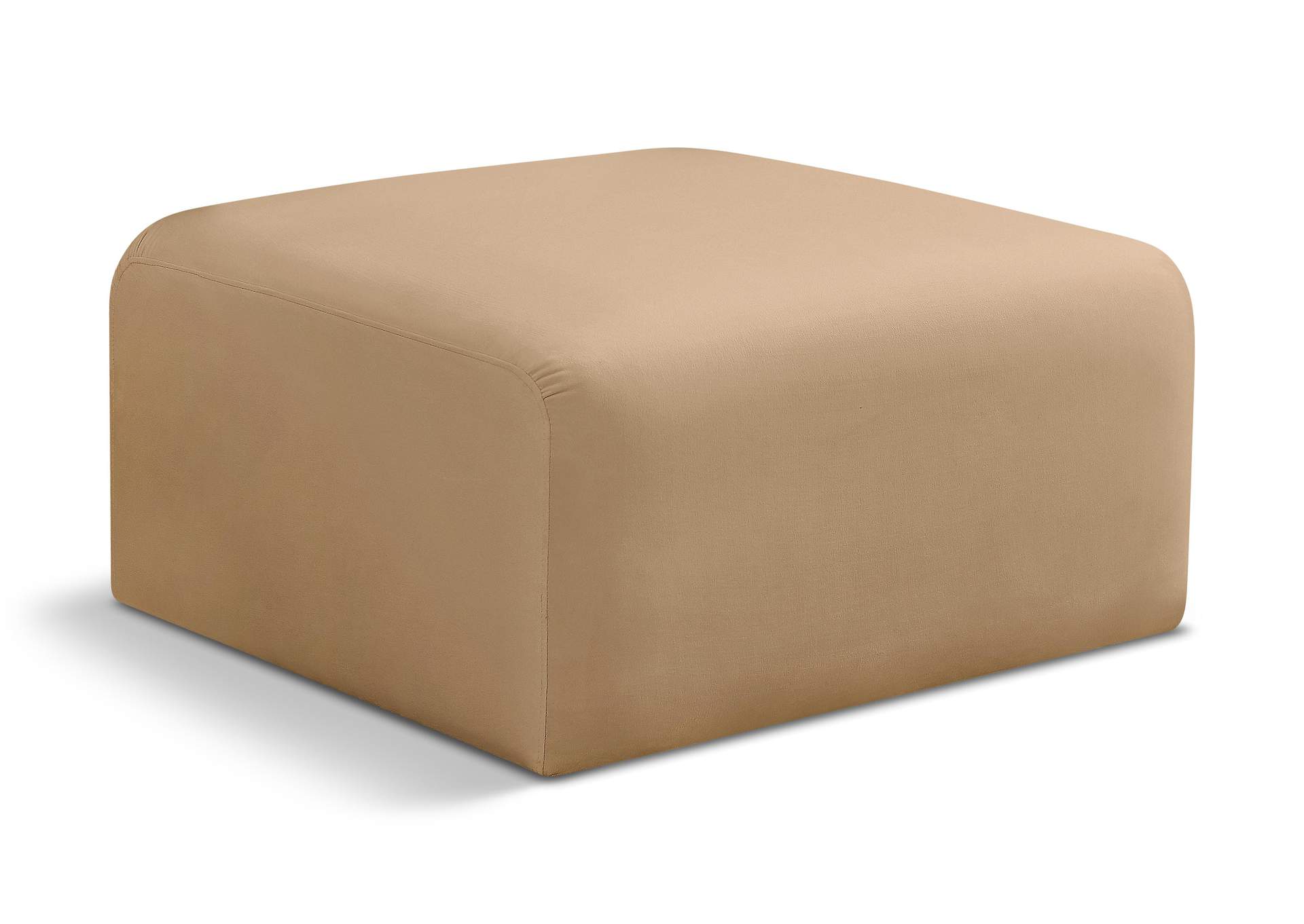 Arc Camel Velvet Ottoman,Meridian Furniture