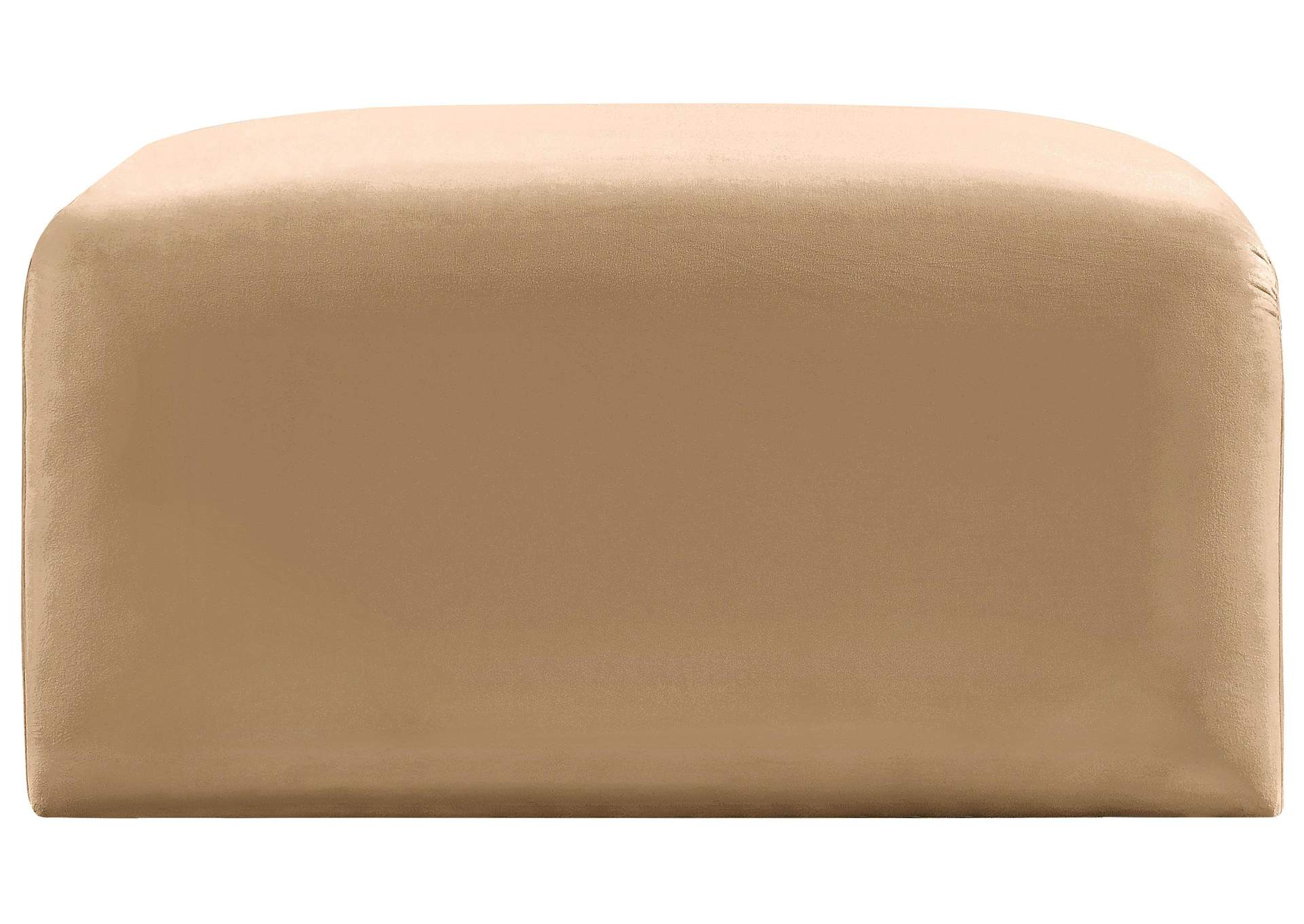 Arc Camel Velvet Ottoman,Meridian Furniture