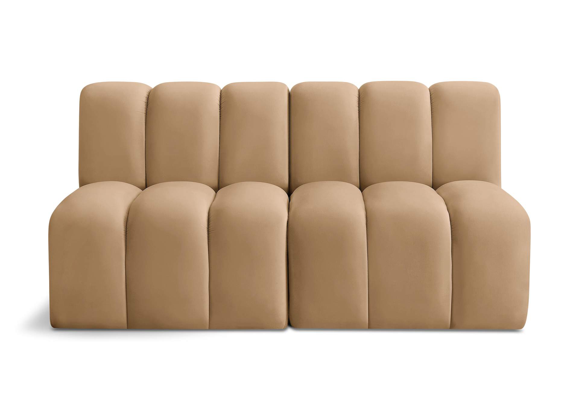 Arc Camel Velvet Modular Sofa,Meridian Furniture