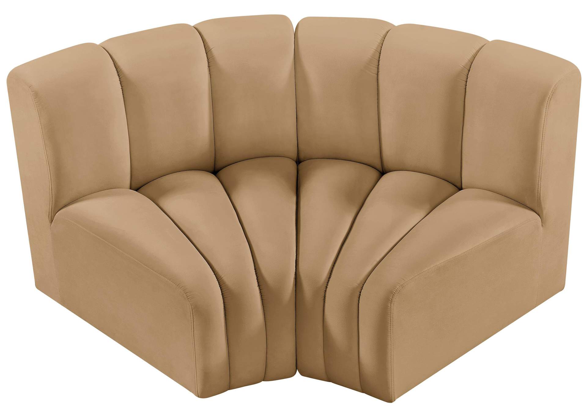 Arc Camel Velvet Modular Sofa,Meridian Furniture