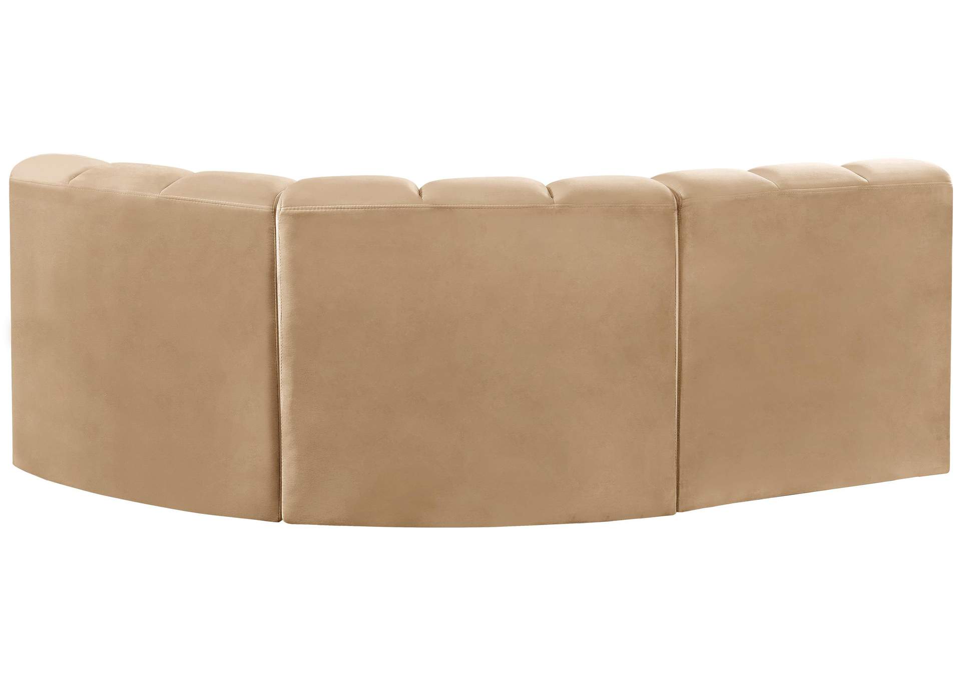 Arc Camel Velvet Modular Sofa,Meridian Furniture