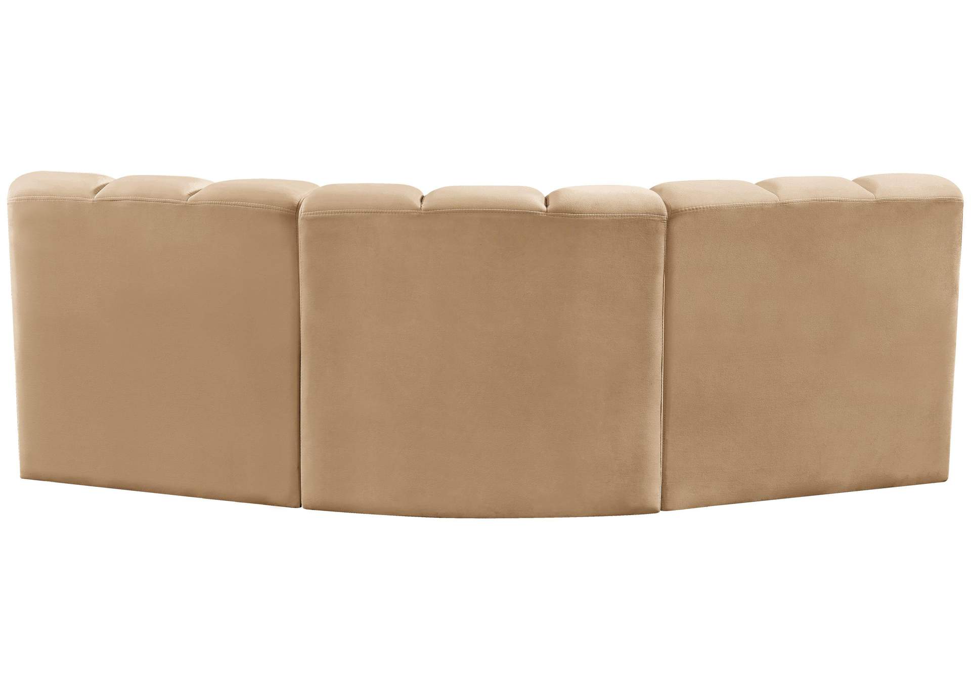 Arc Camel Velvet Modular Sofa,Meridian Furniture