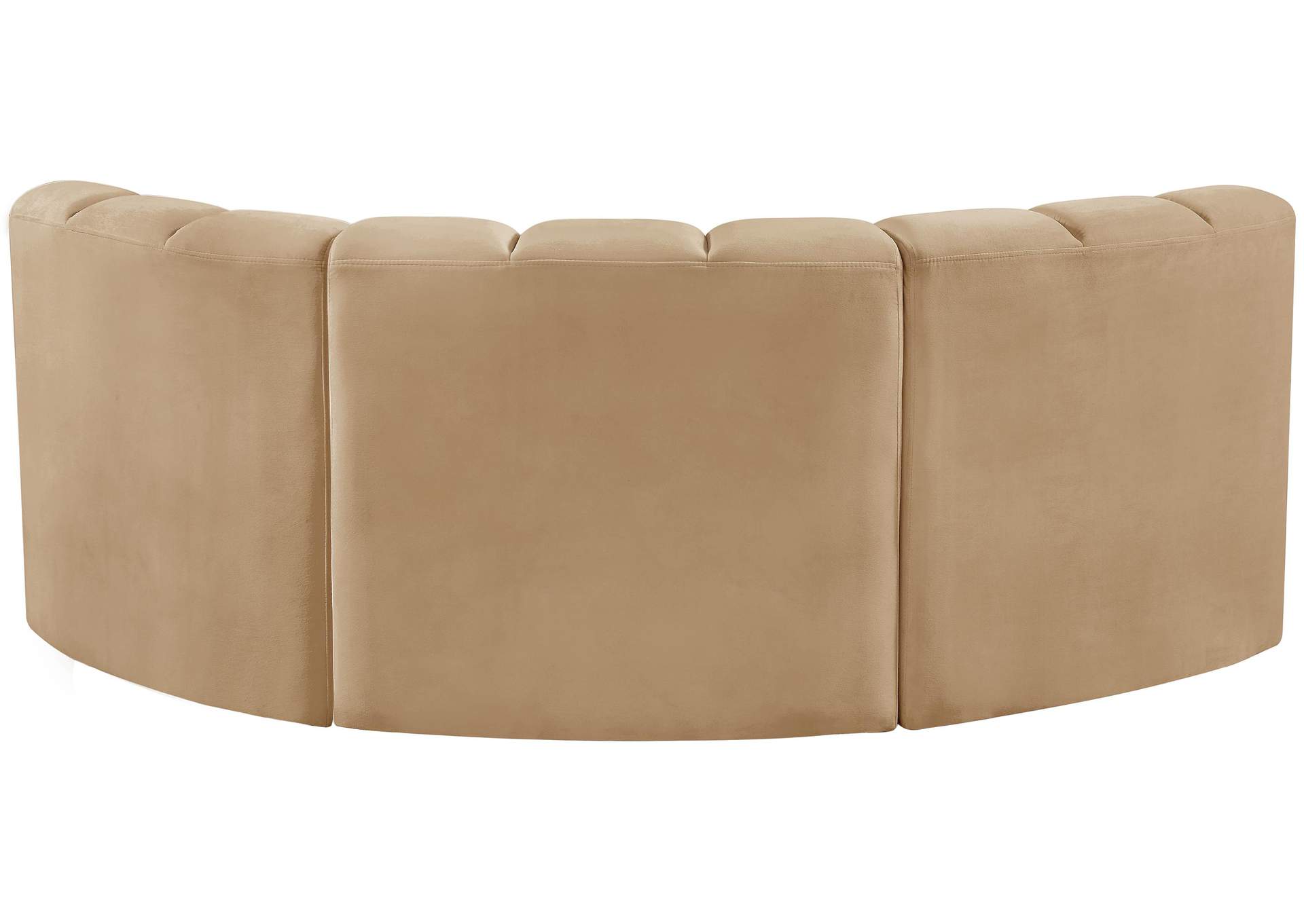 Arc Camel Velvet Modular Sofa,Meridian Furniture